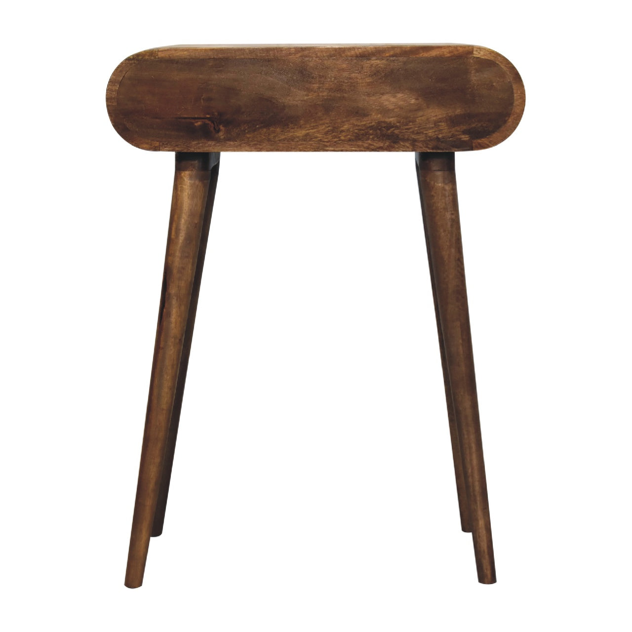 Mini Newton Grey Washed Compact Solid Wood Console Table | MalletandPlane.com