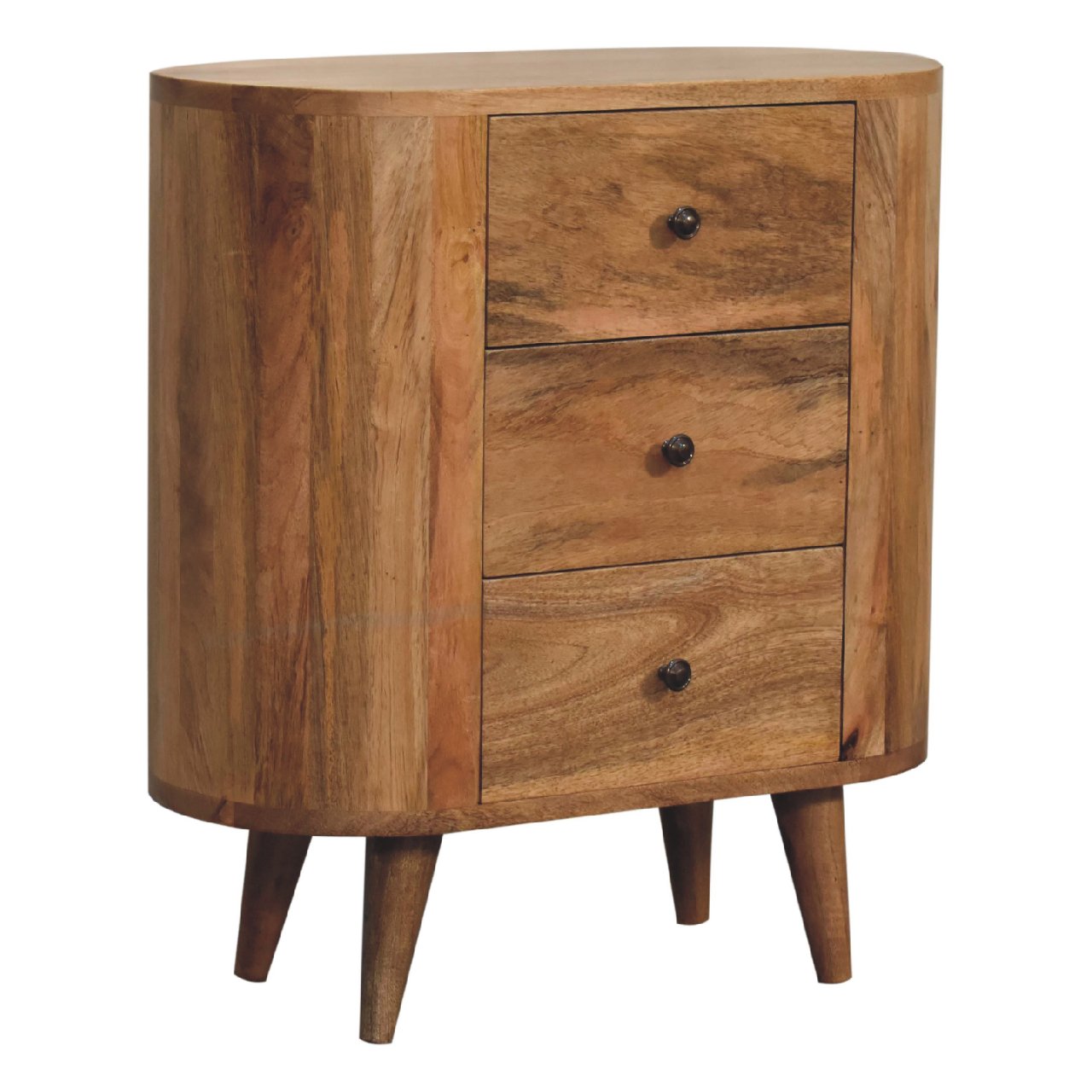STOCKWELL Mini Oak-ish 3 Drawer Cabinet | MalletandPlane.com