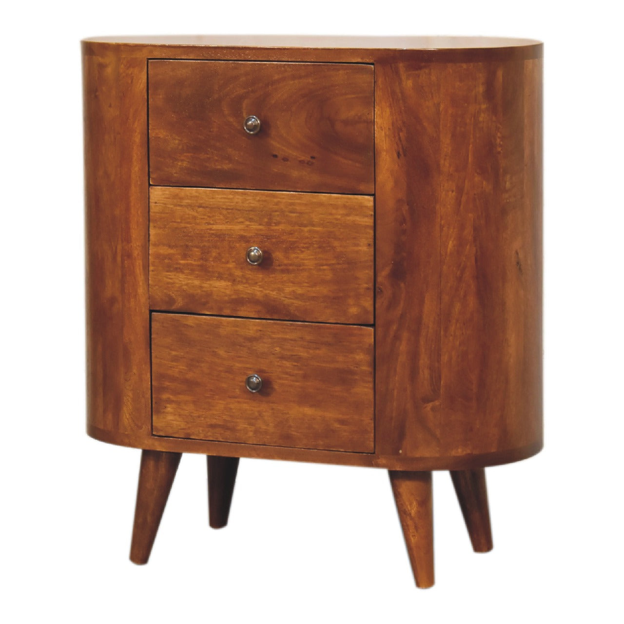 STOCKWELL Mini Chestnut 3 Drawer Cabinet | MalletandPlane.com