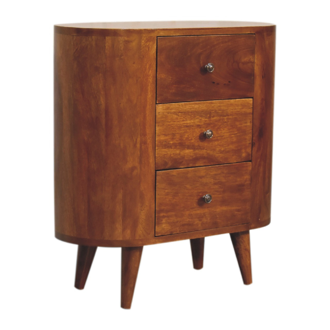 STOCKWELL Mini Chestnut 3 Drawer Cabinet | MalletandPlane.com