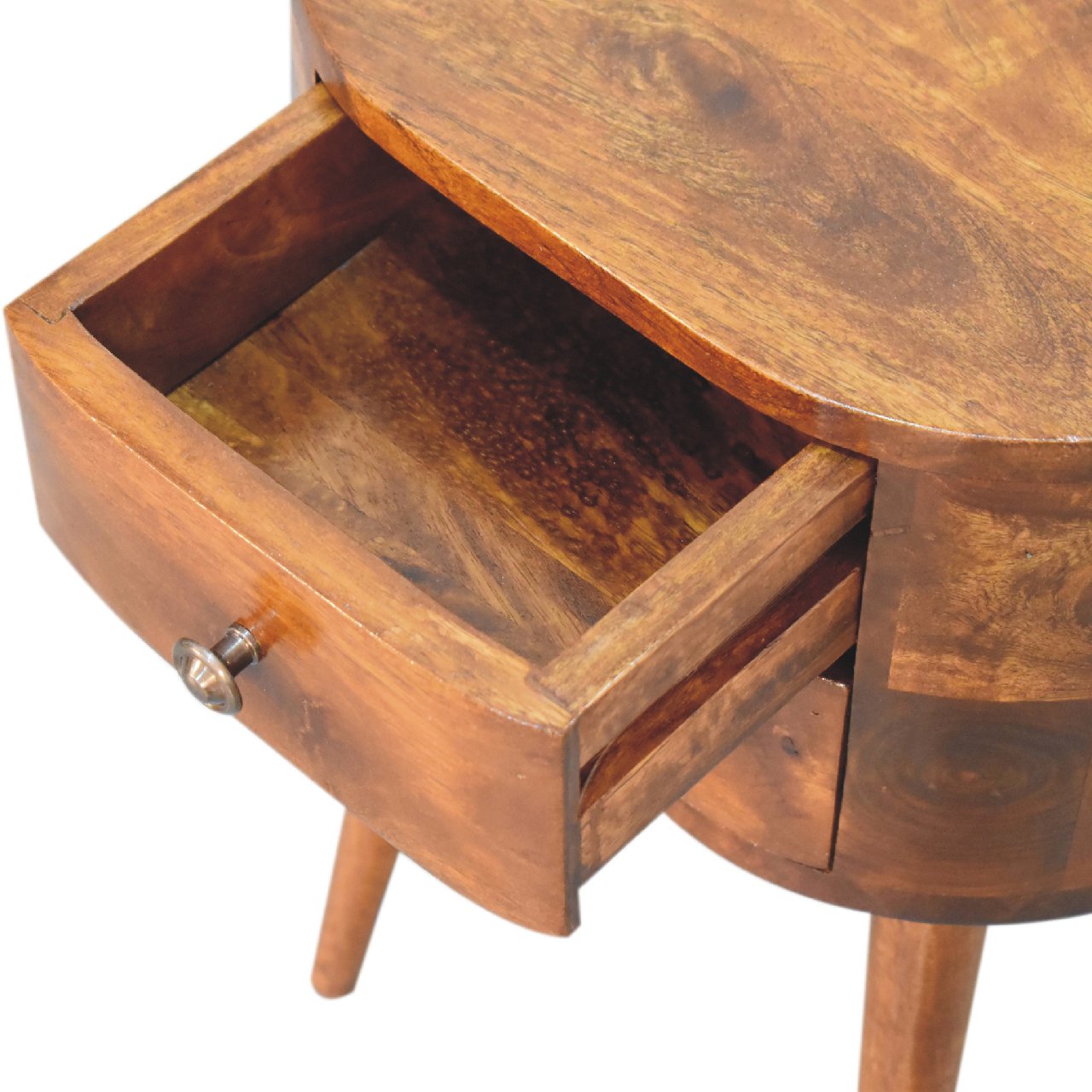 Mini Regent Chestnut Compact Bedside Table | MalletandPlane.com