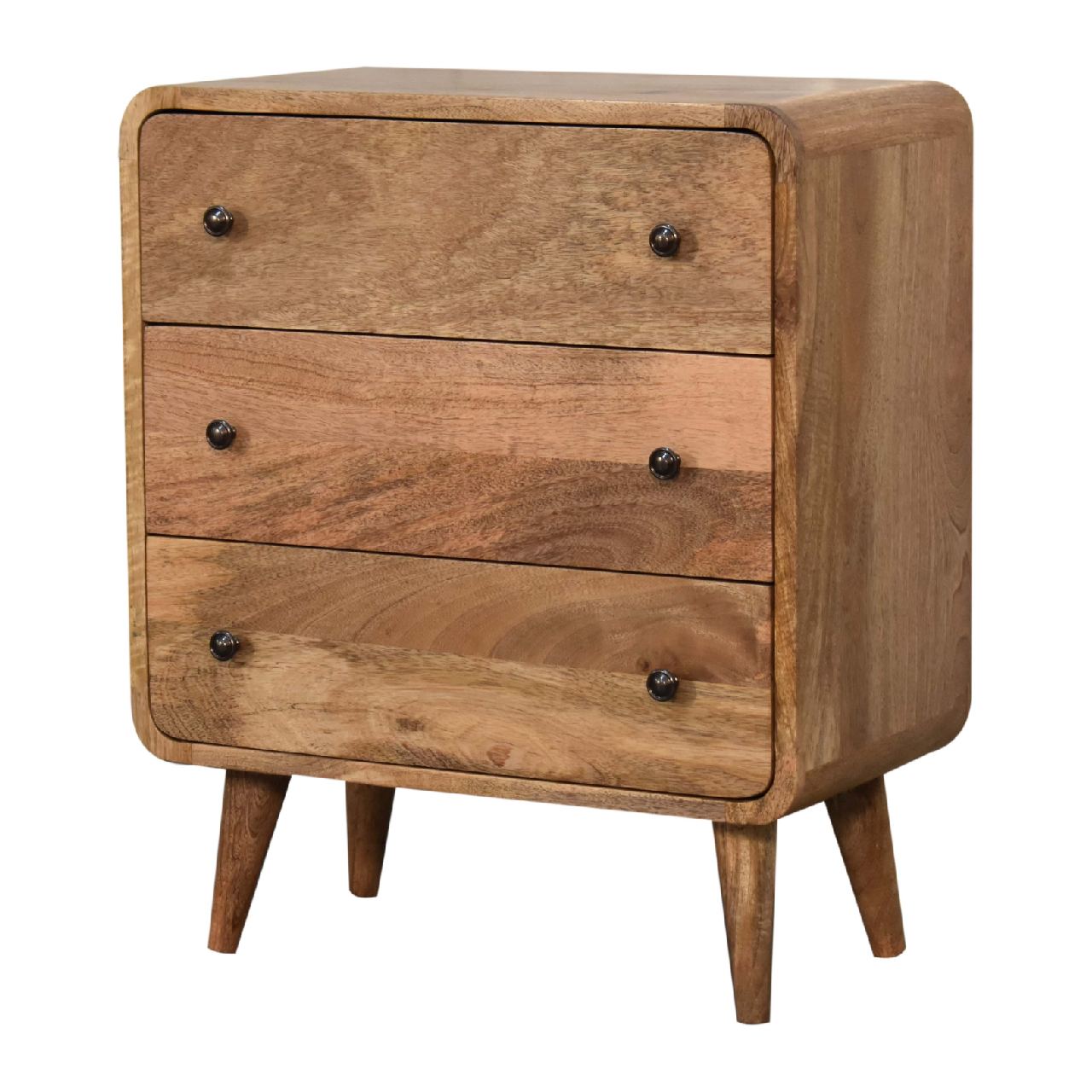 Mini Century Solid Wood Compact Chest of Drawers in Oak-ish finish | MalletandPlane.com