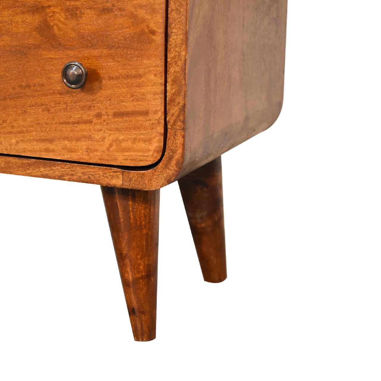 Mini Century Solid Wood Compact Chest of Drawers in Deep Chestnut finish | Malletandplane.com