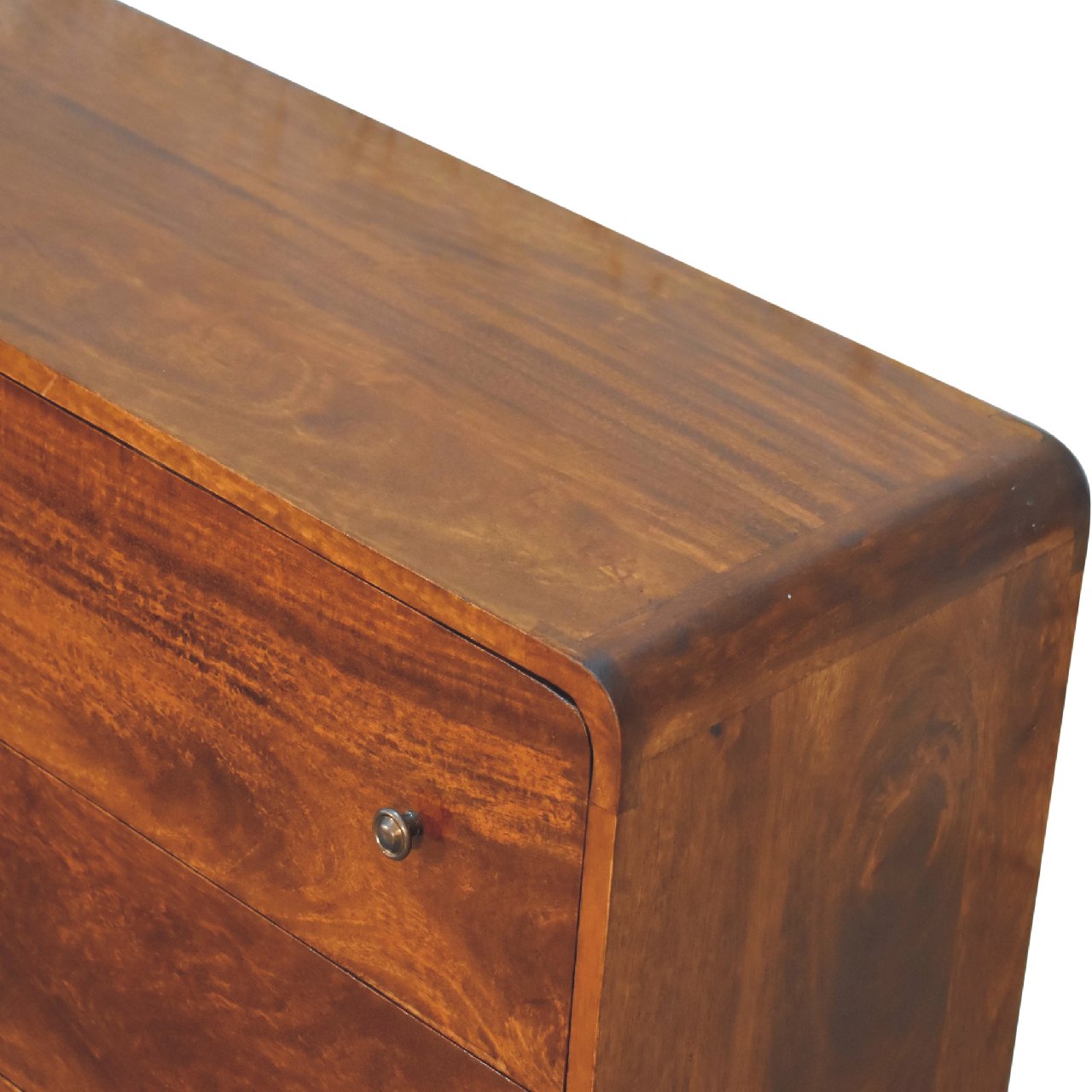 Century Solid Wood Handmade 6 Drawer Chest of Drawers in Deep Chestnut | MalletandPlane.com