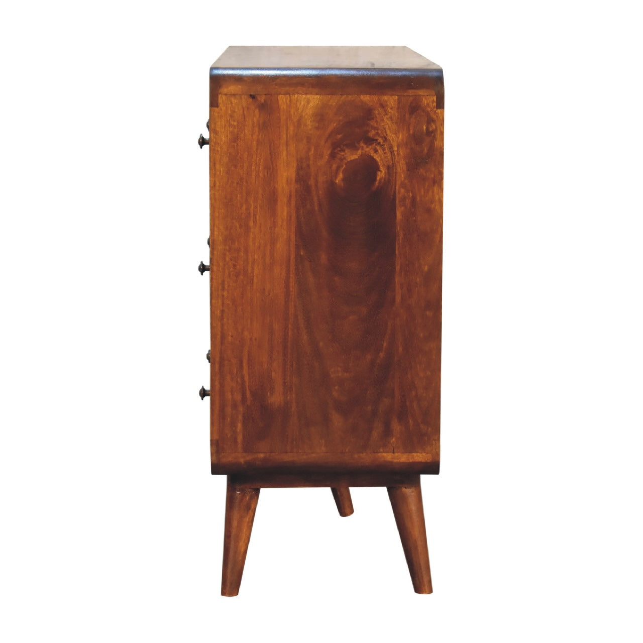 Century Solid Wood Handmade 6 Drawer Chest of Drawers in Deep Chestnut | MalletandPlane.com