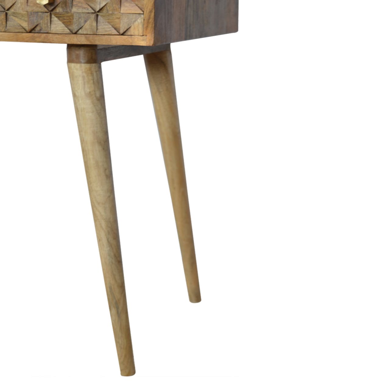 KENYON Handmade Solid Wood Study Desk with Carved Drawer Frontal | malletandplane.com