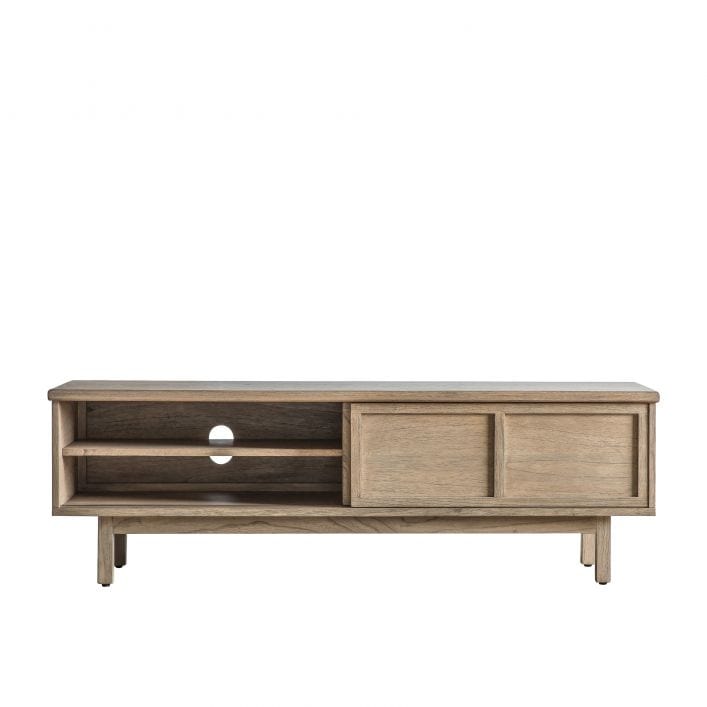 Haiku solid Mindi and Rattan Japandi Style Wood TV Stand | MalletandPlane.com