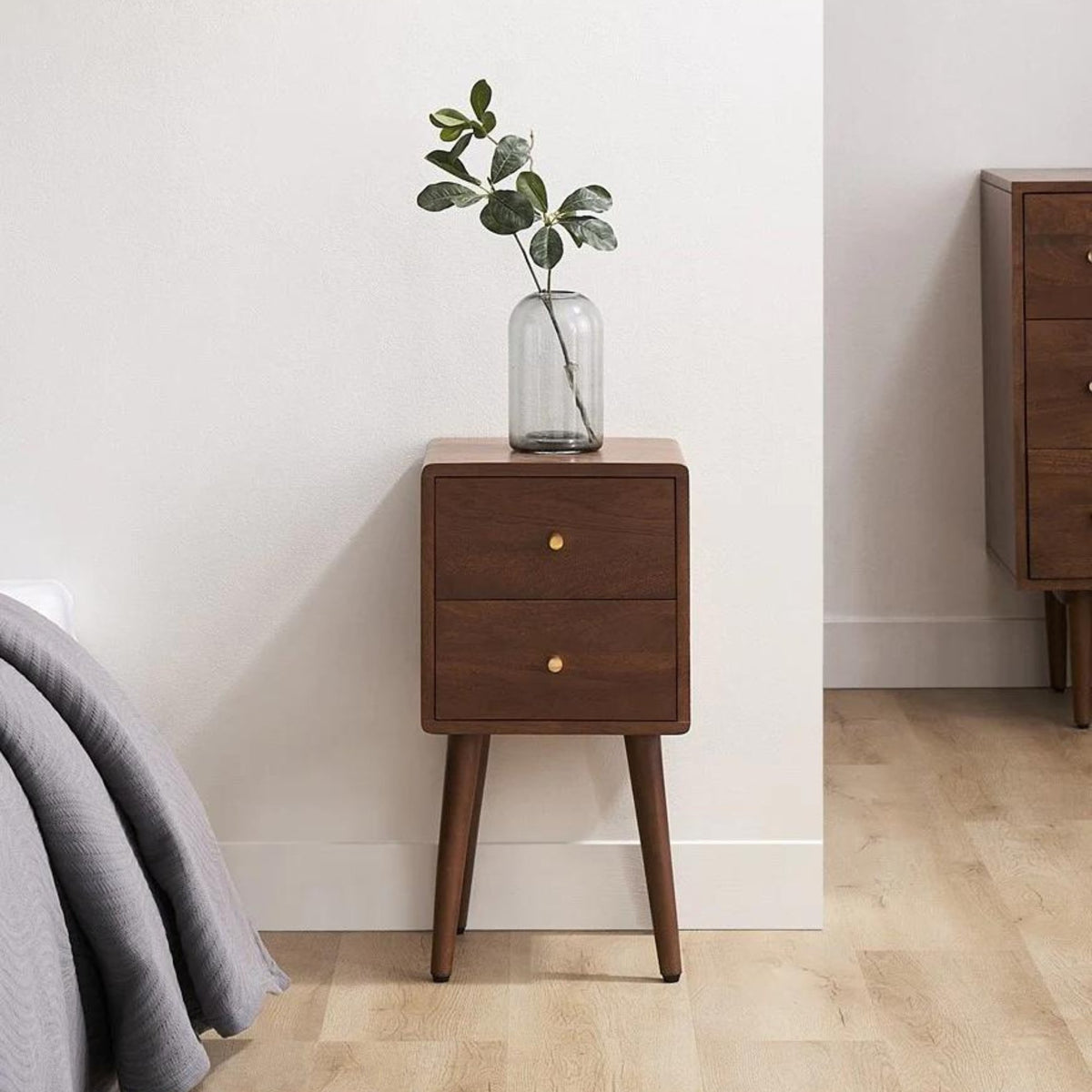 Buy Solid Walnut Wood Floating Nightstand With Drawer / Walnut Wood Hanging Bedside  Table / Scandinavian / Mid-century / Modern / Minimalist Online in India 