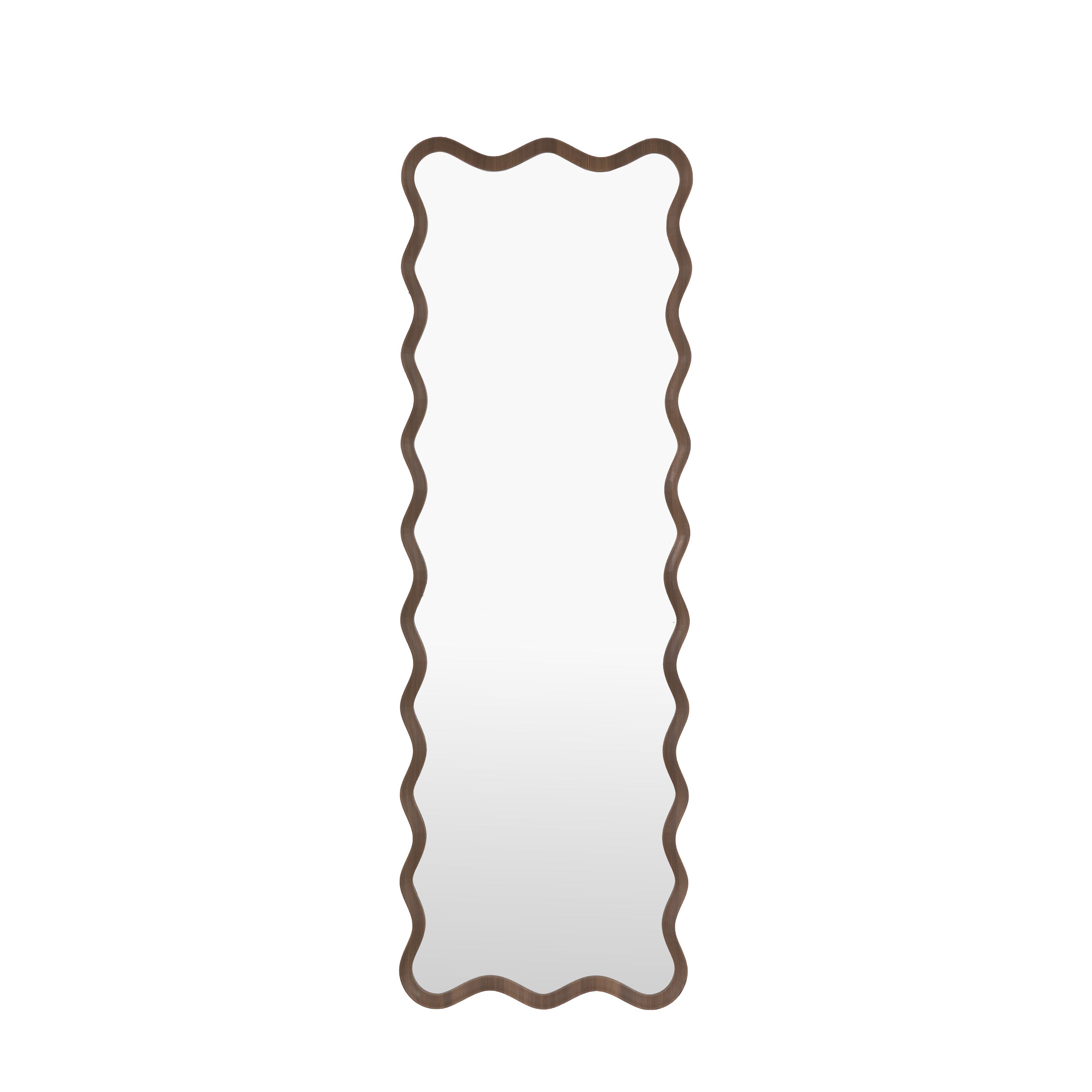 Wiggle Leaner Mirror Walnut - product view