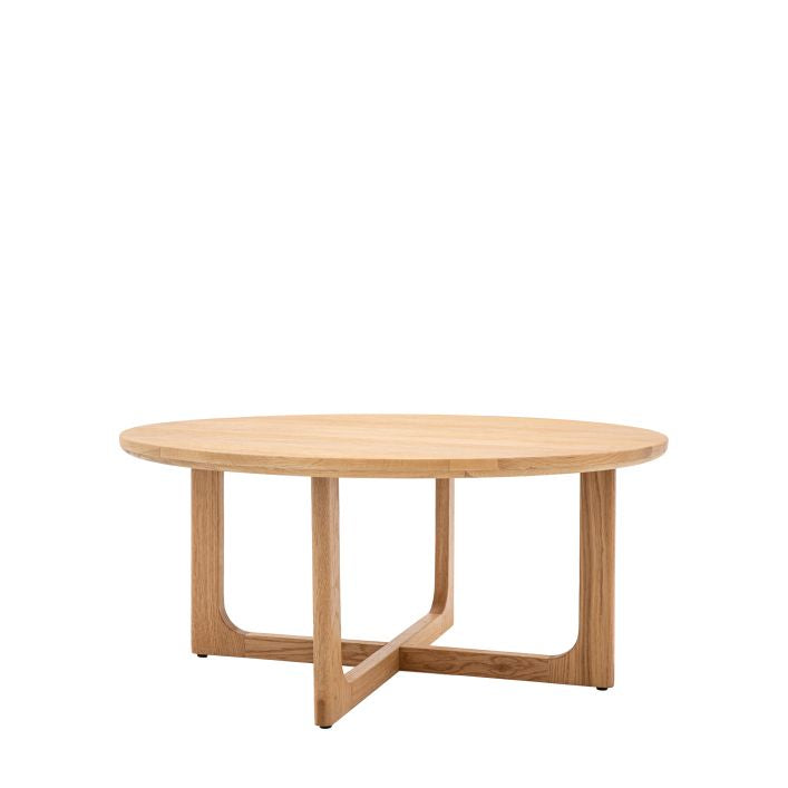 Artisan natural oak 900mm round coffee table | malletandplane.com