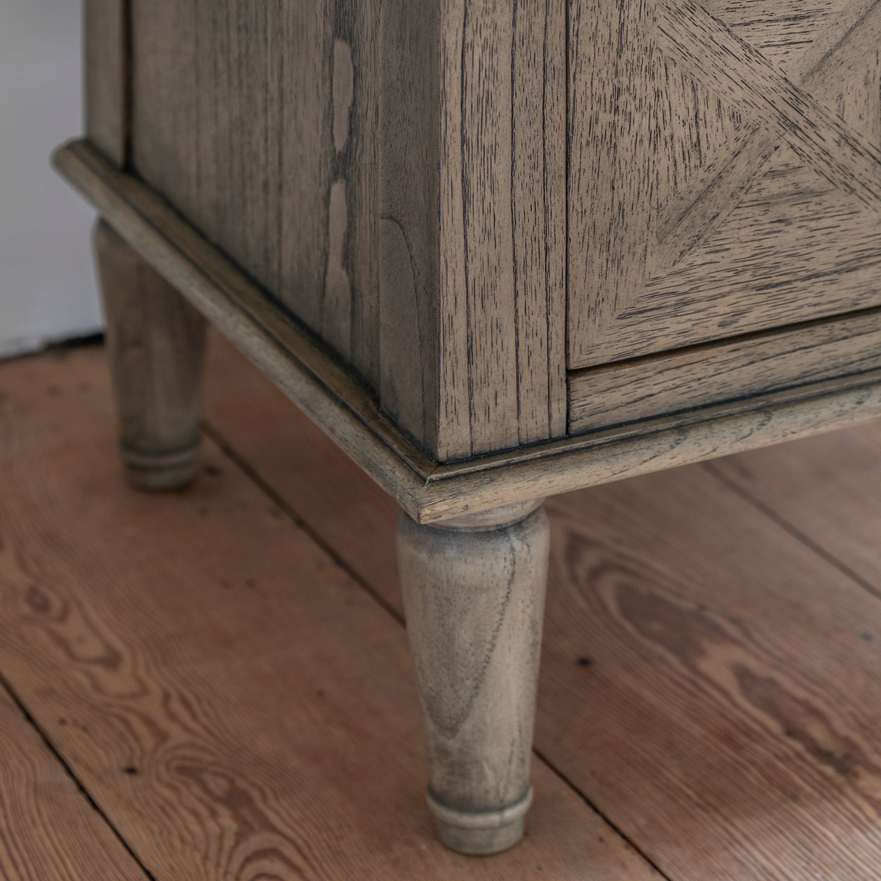 Yarrow Natural 2 Drawer Bedside Table - detail and lifestyle view 4
