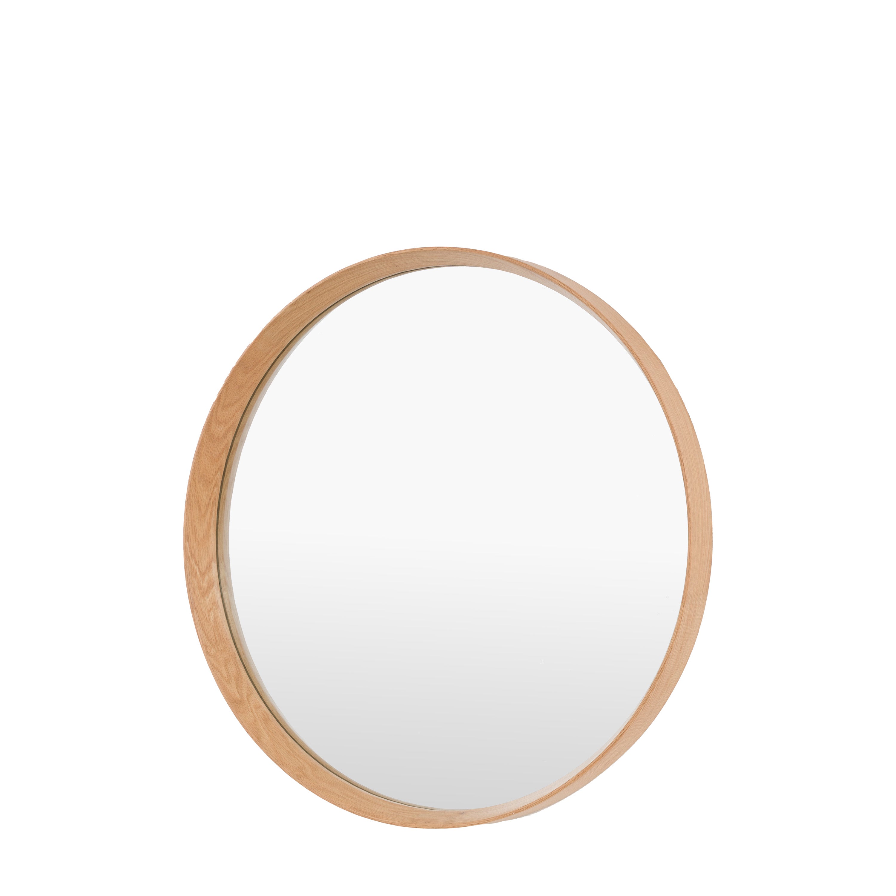 Helsinki Round Mirror Oak - detail and lifestyle view 2