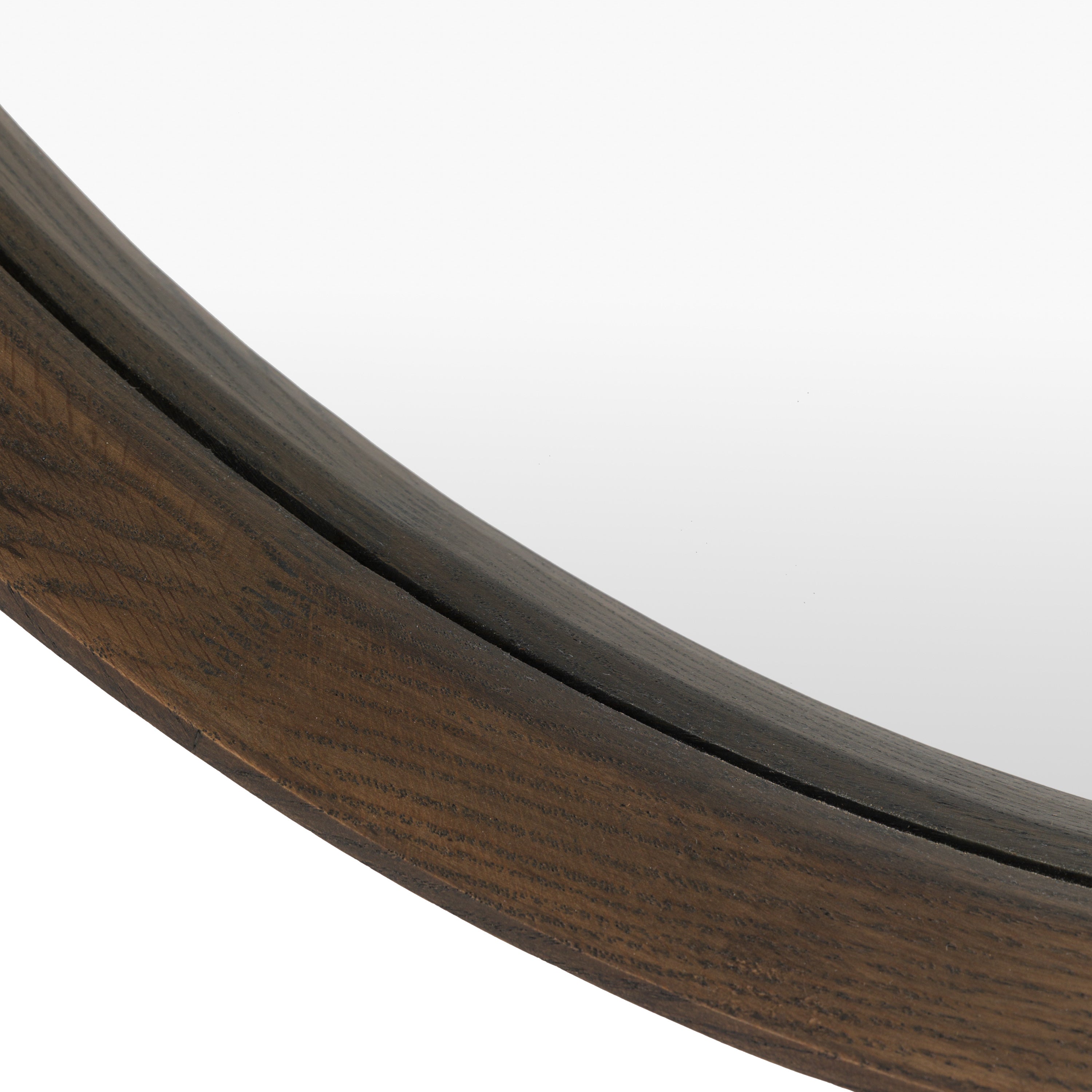 Helsinki Round Mirror Walnut - detail and lifestyle view 5