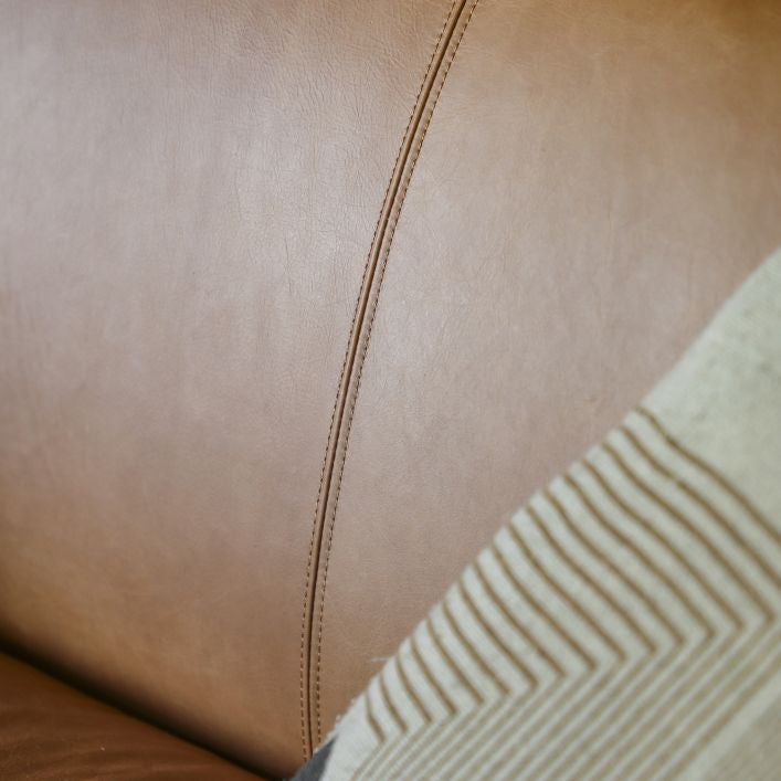 Brad soft brown leather 2 seat sofa | malletandplane.com