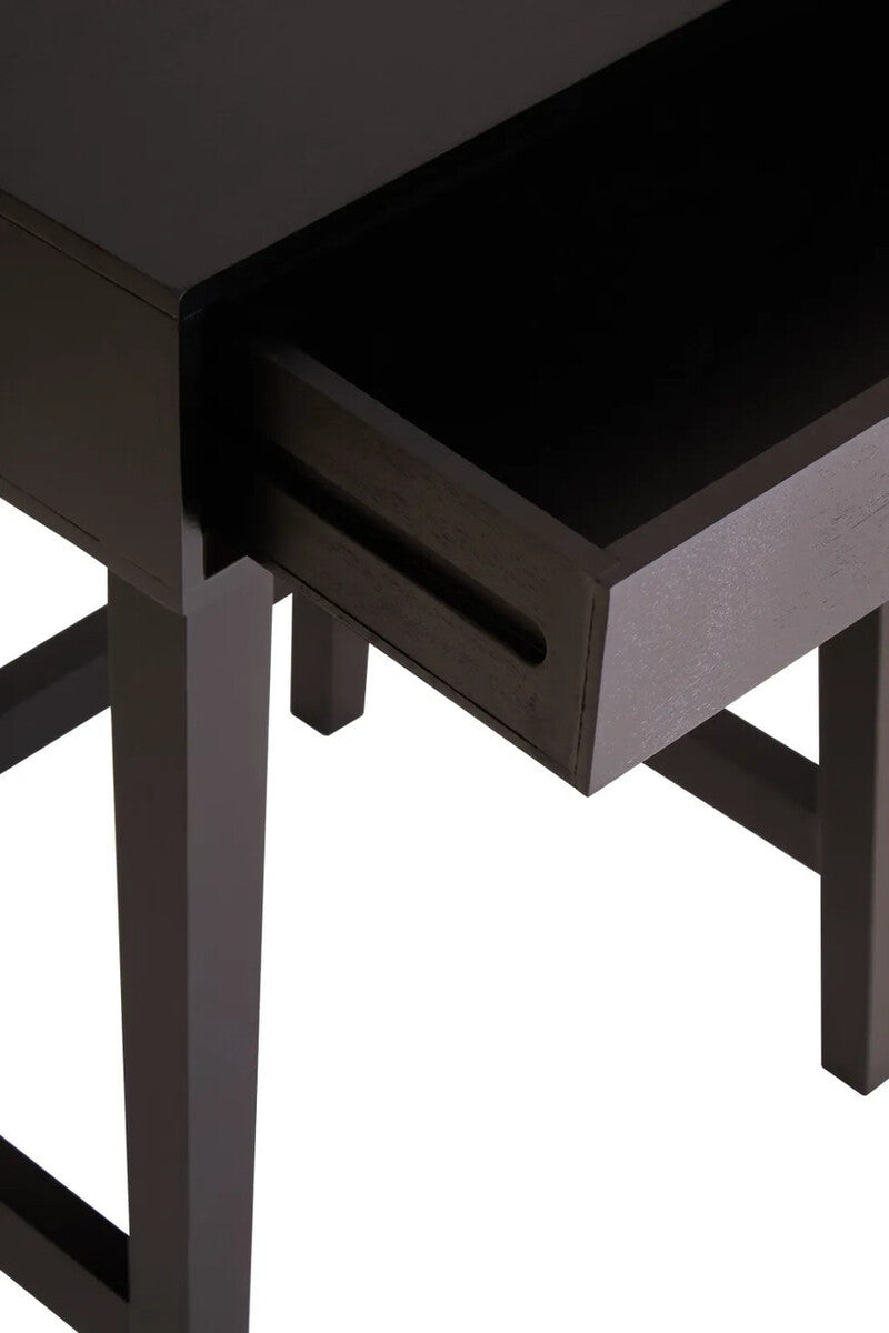 Norton Black Bedside Table 66cm