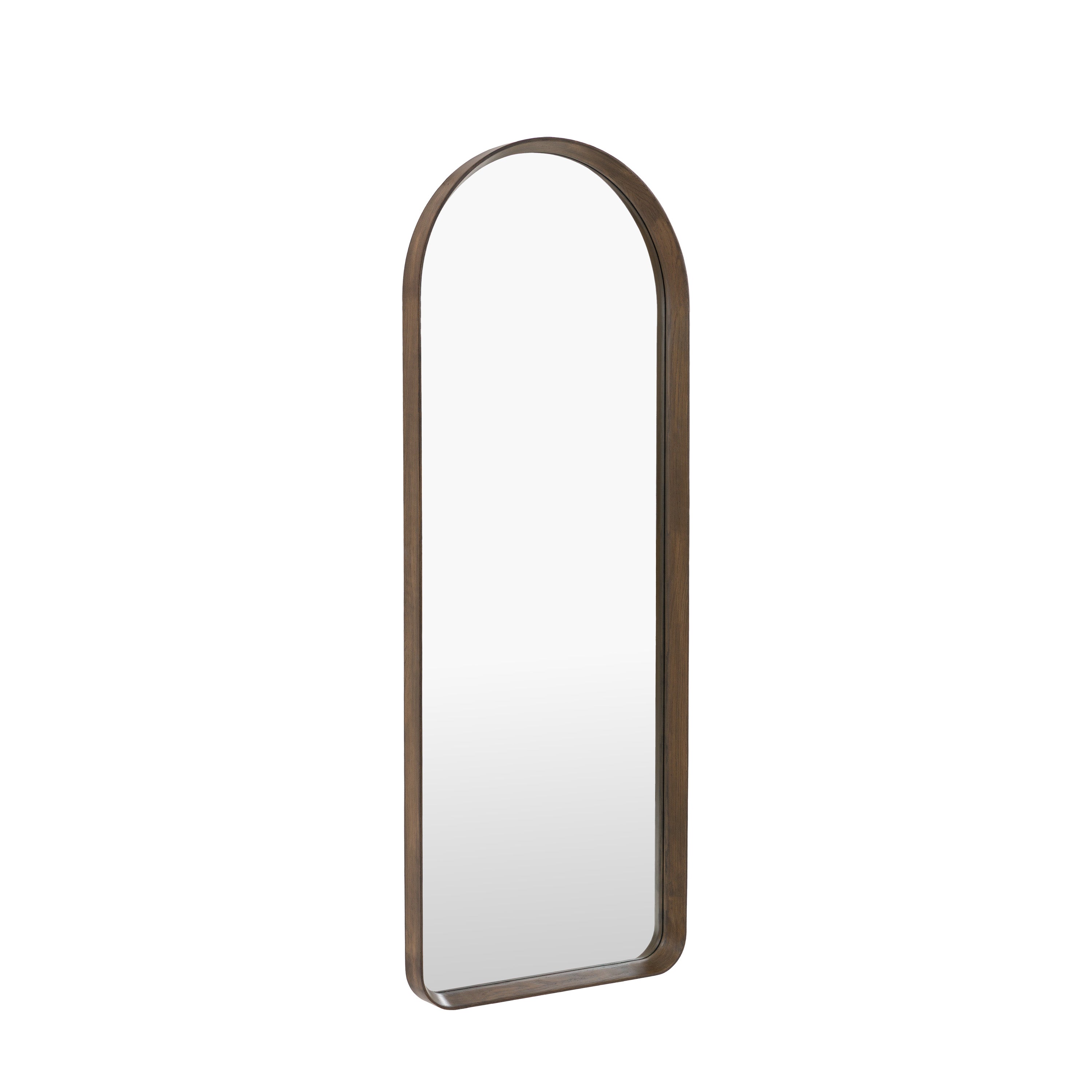 Helsinki Arch Leaner Mirror Walnut - detail and lifestyle view 7