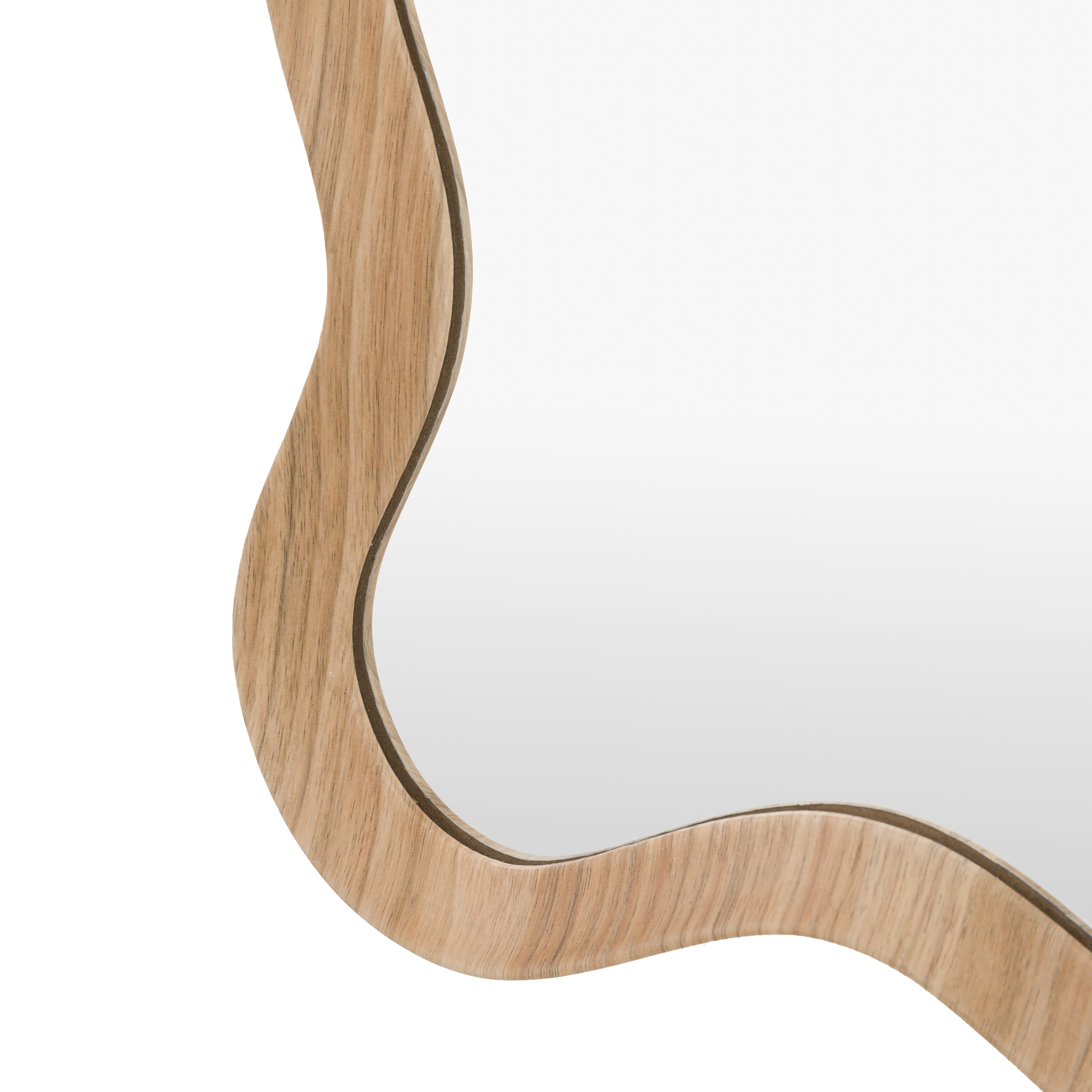 Wiggle Leaner Mirror Oak - detail and lifestyle view 9