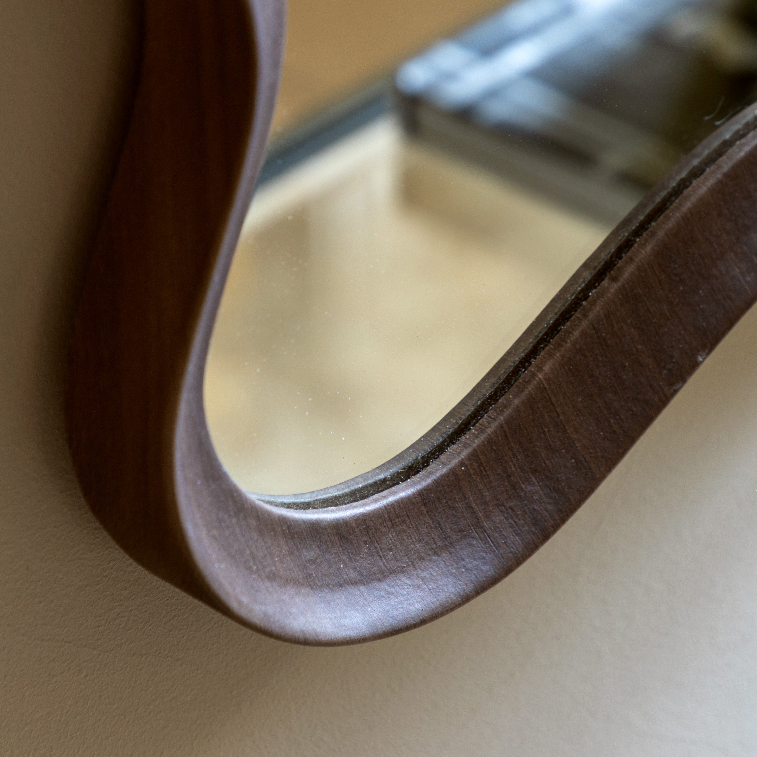 Wiggle Mirror Walnut - detail and lifestyle view 4