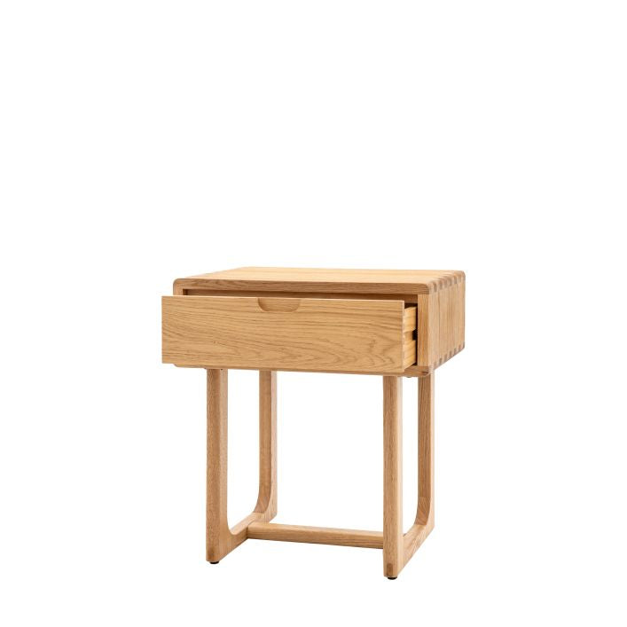 Artisan oak bedside table with single drawer and traditional construction | malletandplane.com