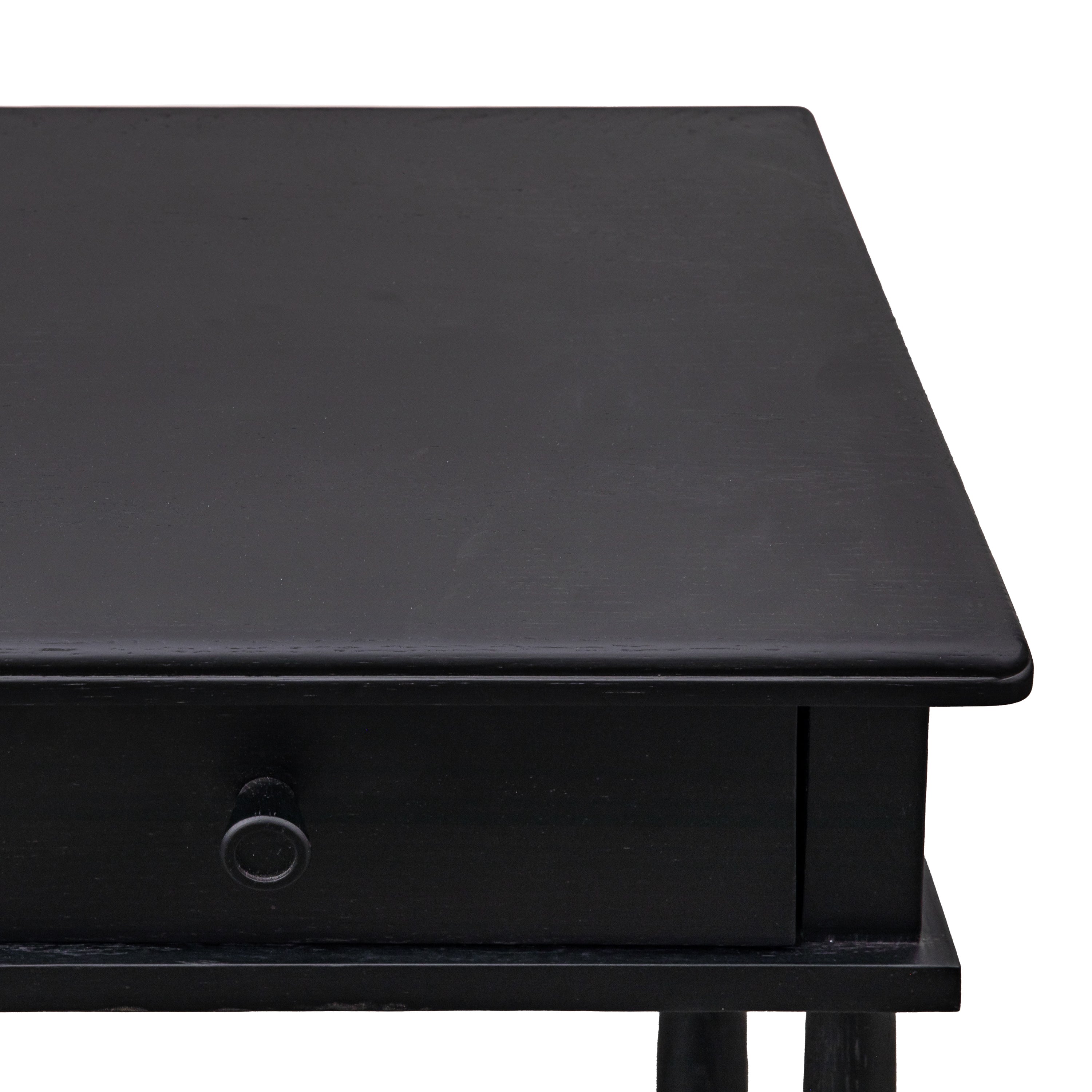 Axel Nordic style black bedside table with pull out drawer | MalletandPlane.com