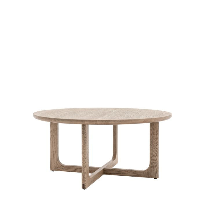 Artisan smoked oak 900mm round coffee table | malletandplane.com