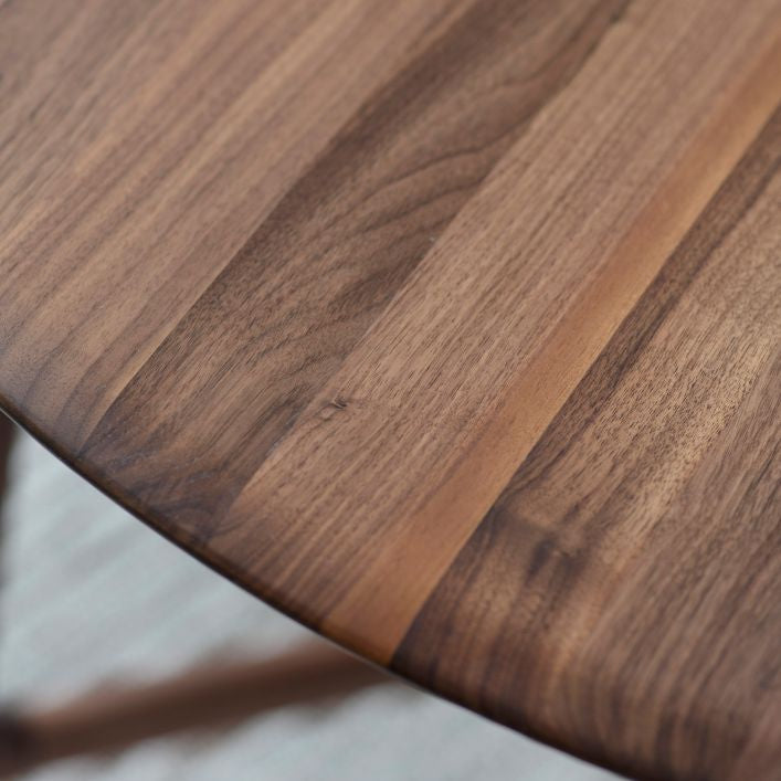 CADIZ solid walnut 4 seater round dining table | malletandplane.com