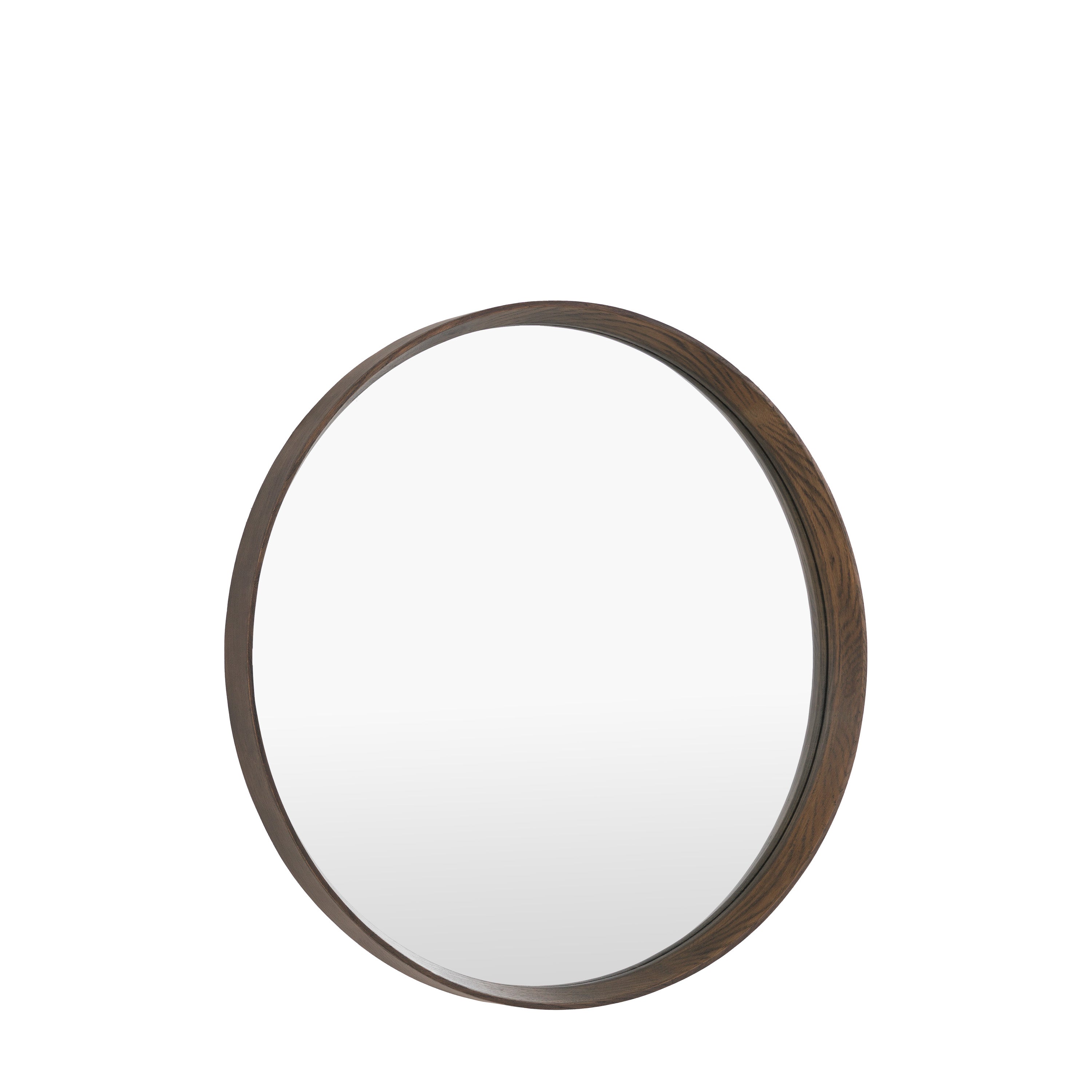 Helsinki Round Mirror Walnut - detail and lifestyle view 3
