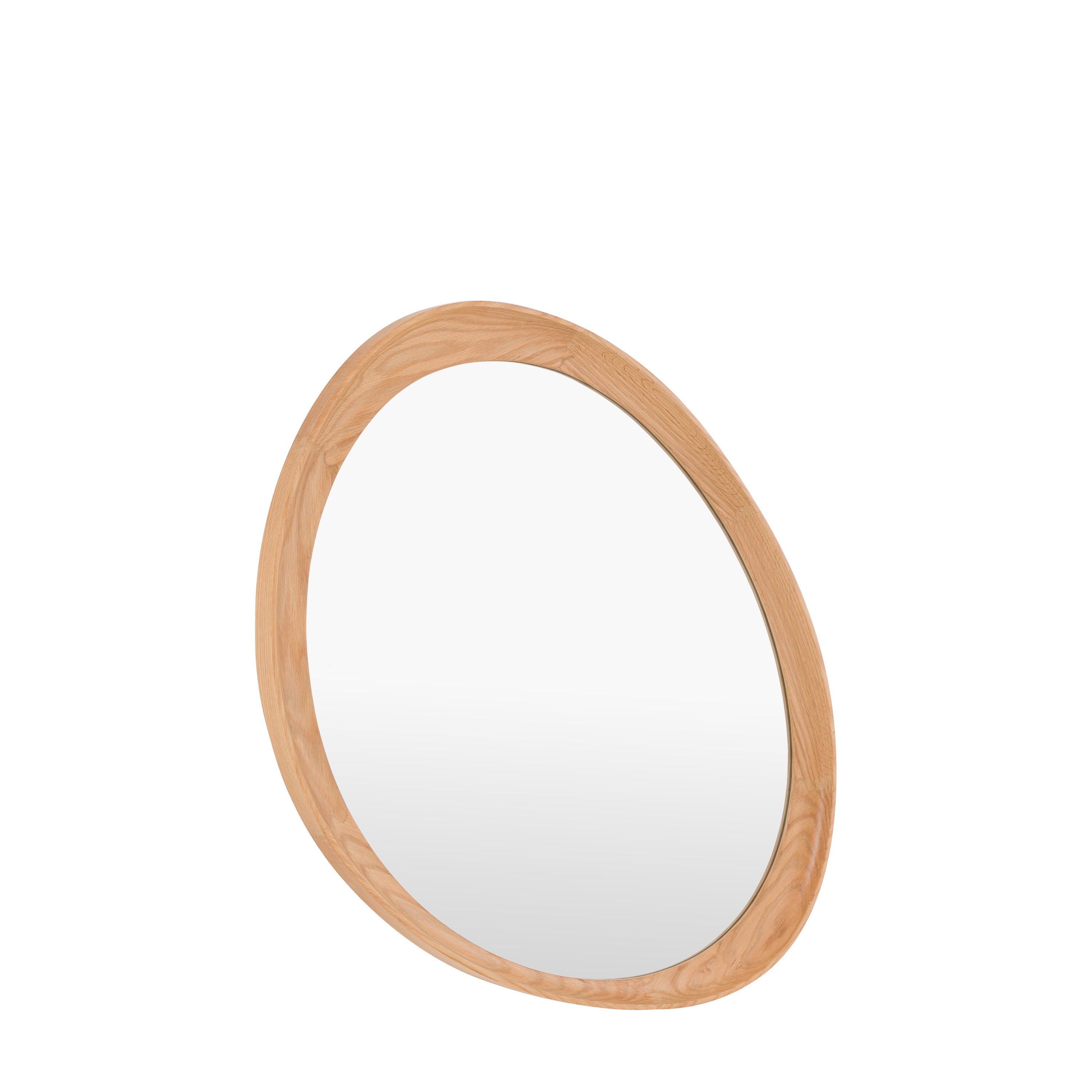 Copenhagen Pebble Mirror Oak - detail and lifestyle view 6