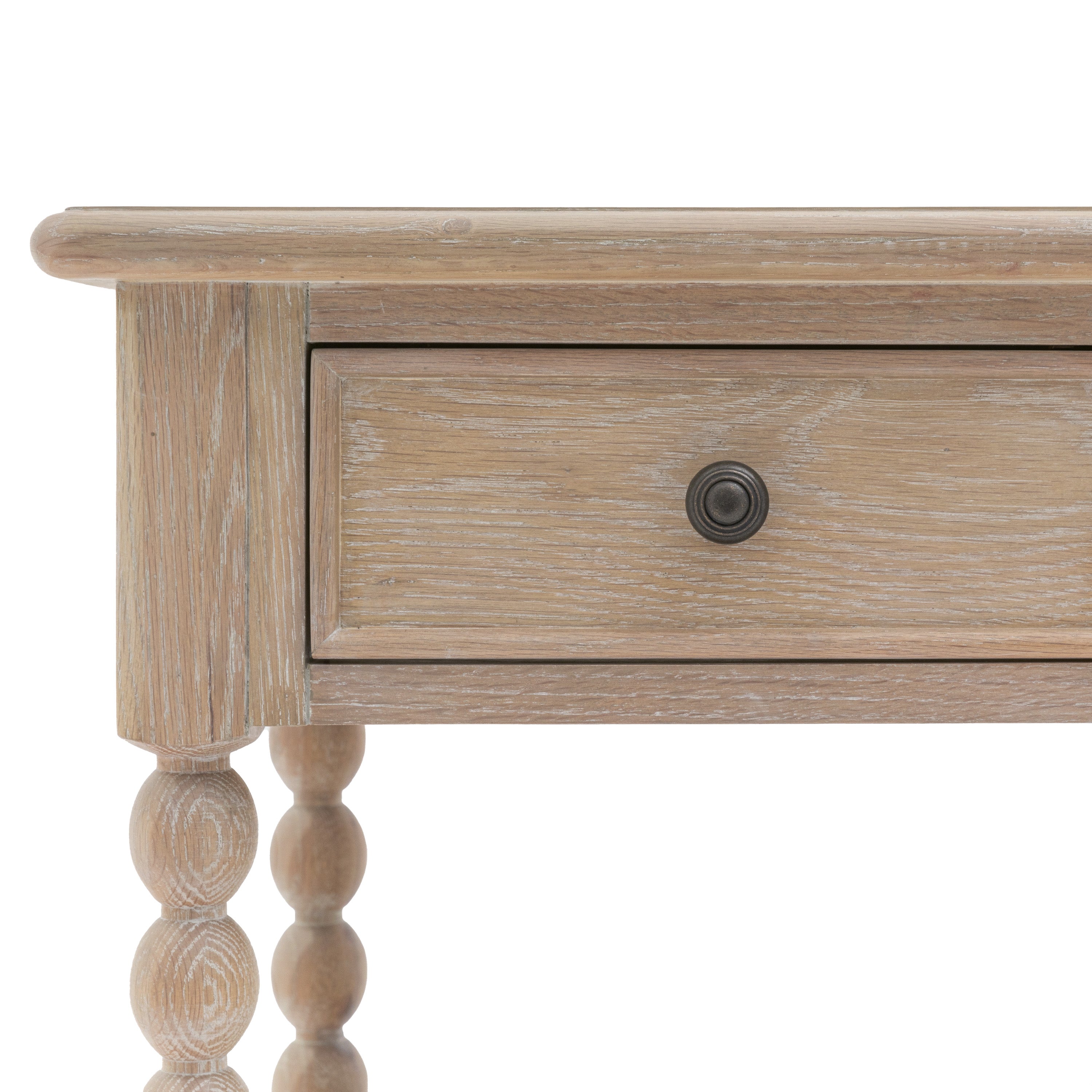 MABEL Natural 1 Drawer Bedside Table - detail and lifestyle view 8