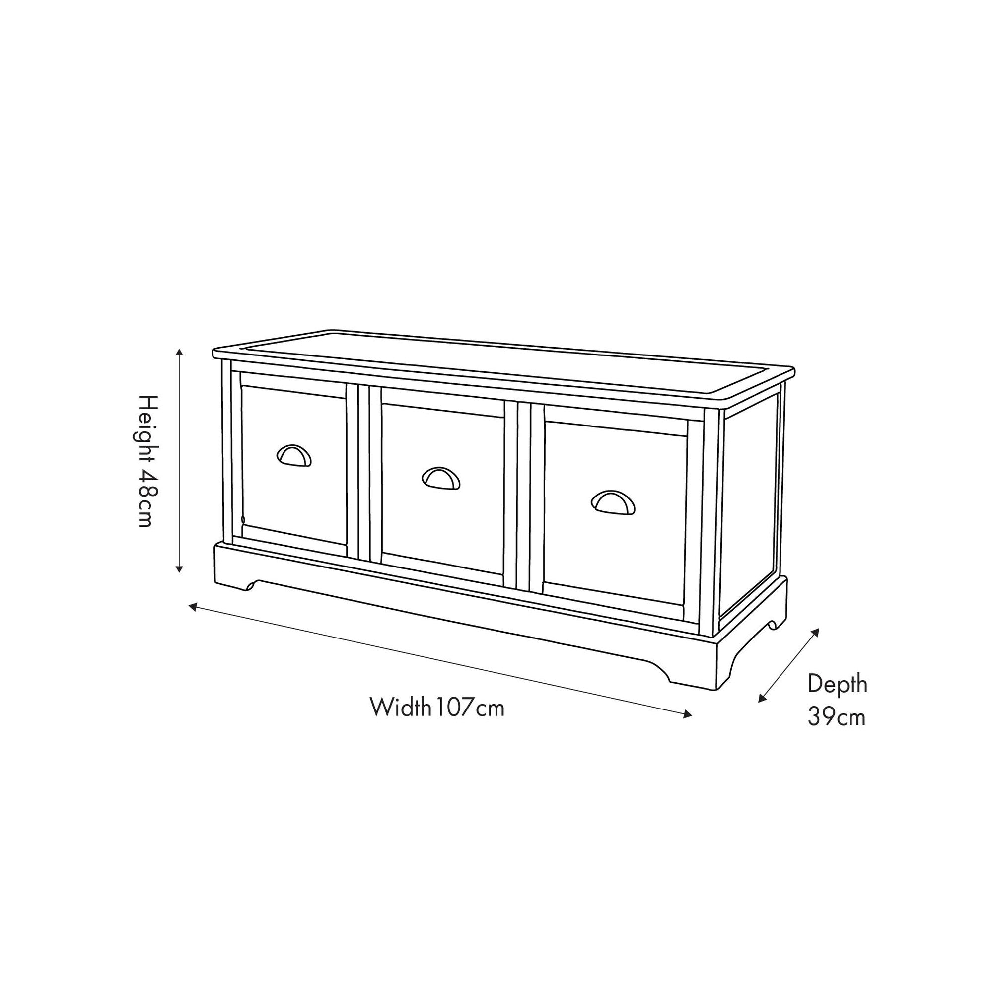 Croft Olive 3 Drawer Chest