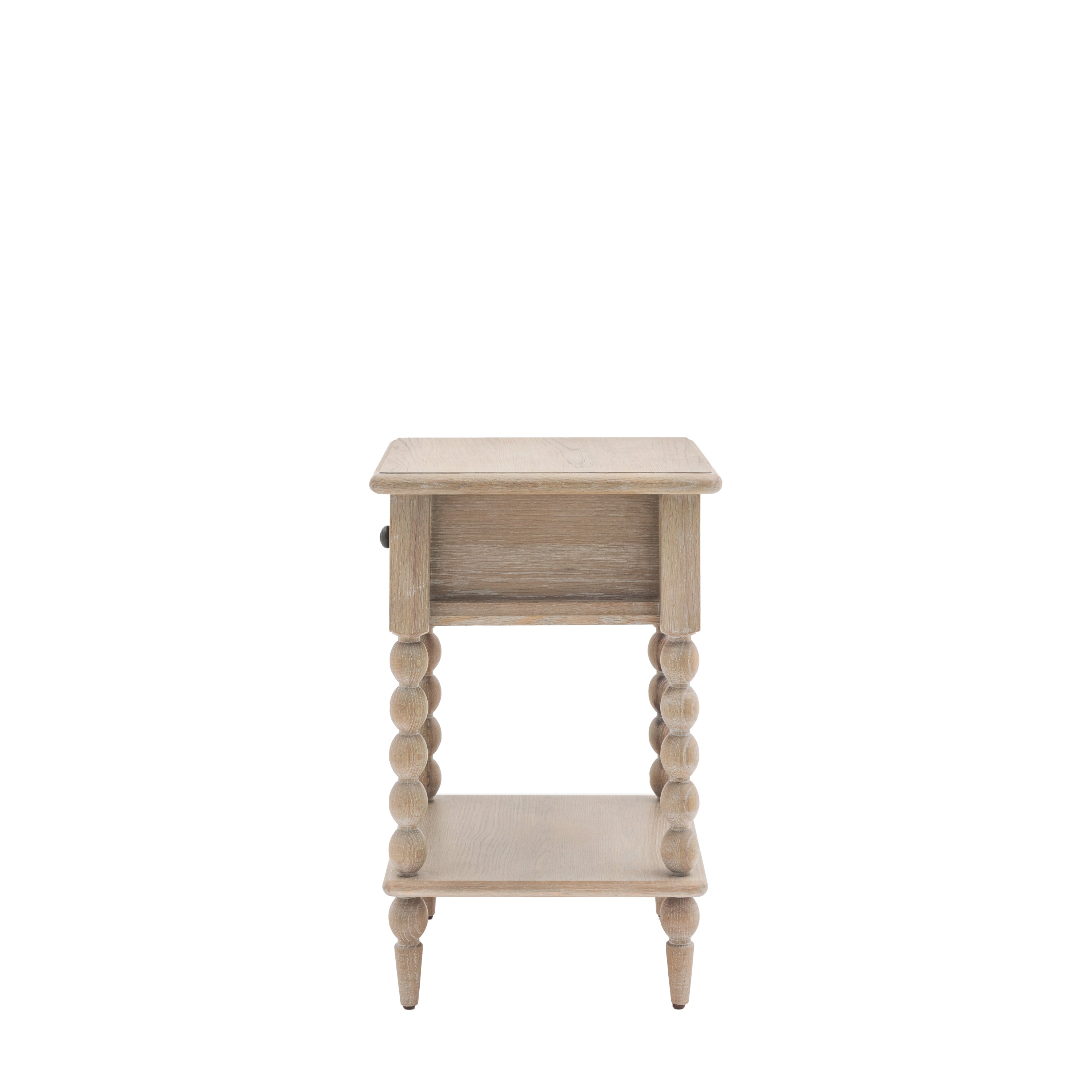 MABEL Natural 1 Drawer Bedside Table - detail and lifestyle view 6