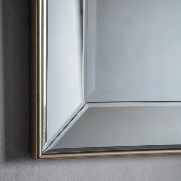Baker large rectangular wall mirror with champagne frame | malletandplane.com