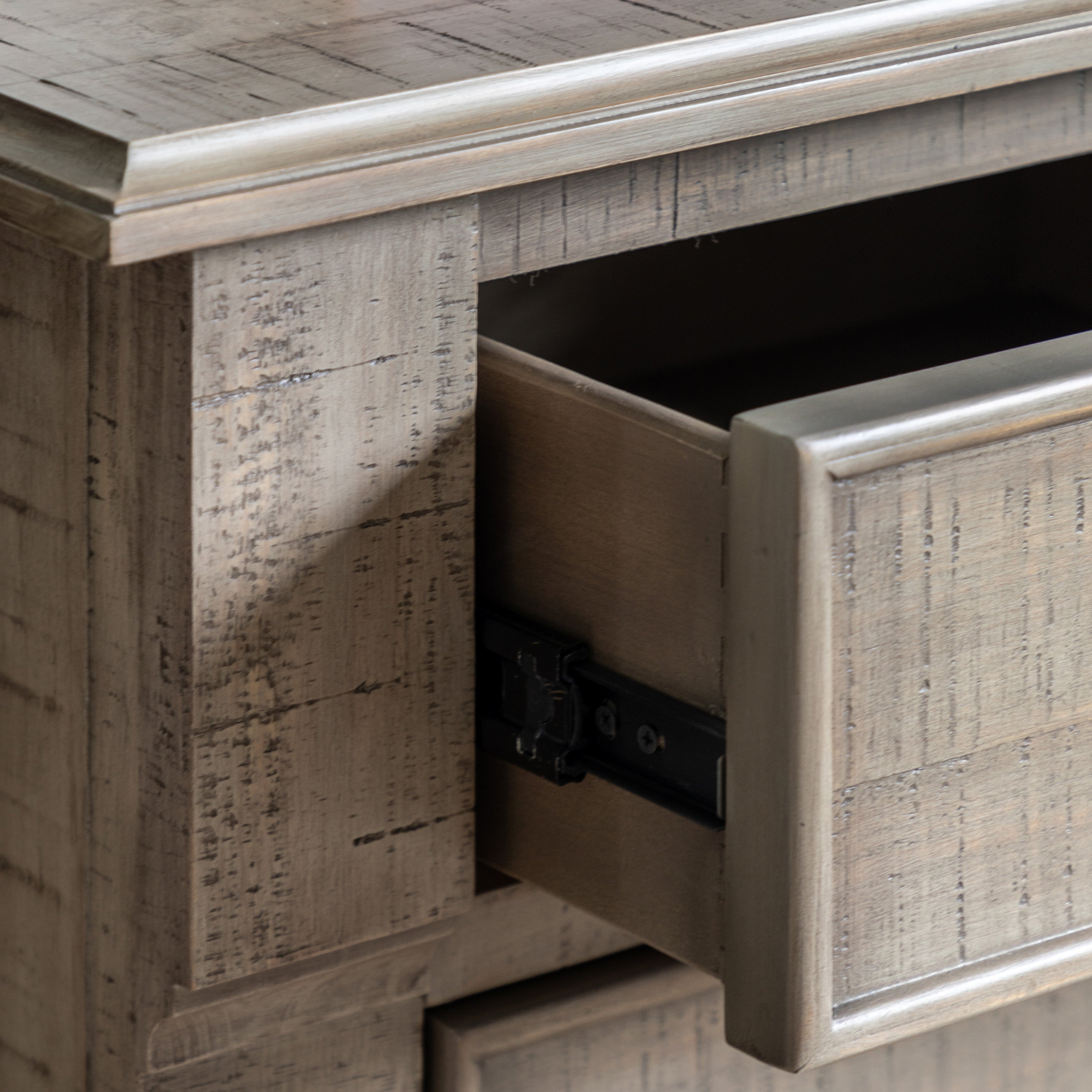 BROMLEY Natural 5 Drawer Chest of Drawers - detail and lifestyle view 3