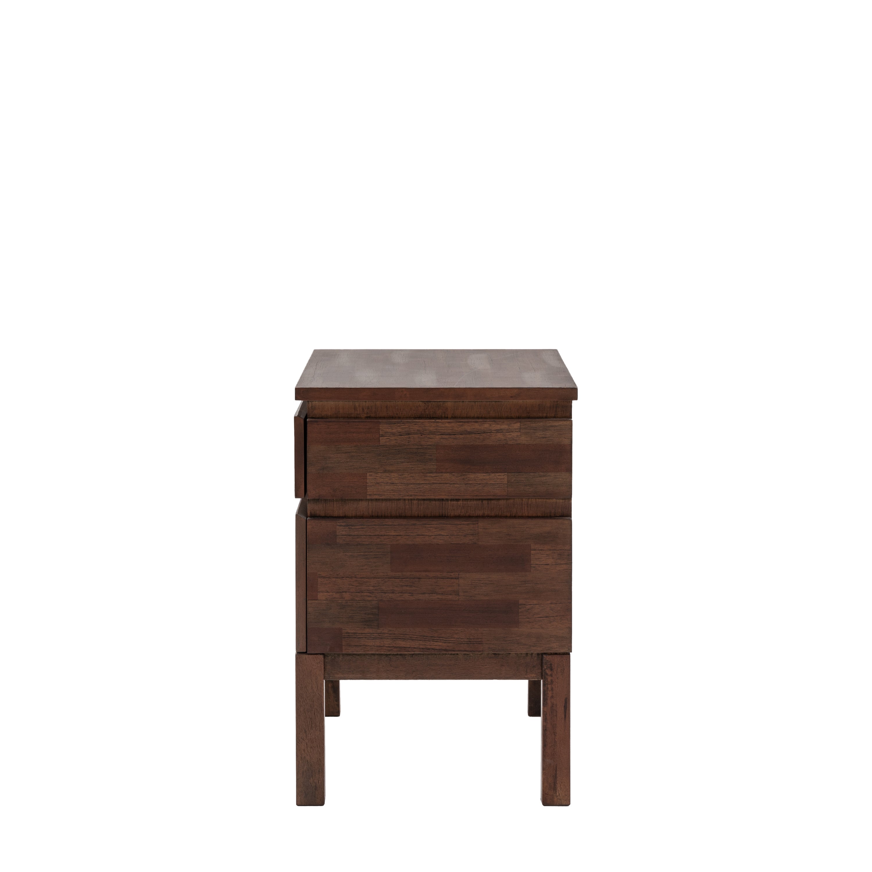 Laylah Brown 2 Drawer Bedside Table - detail and lifestyle view 4