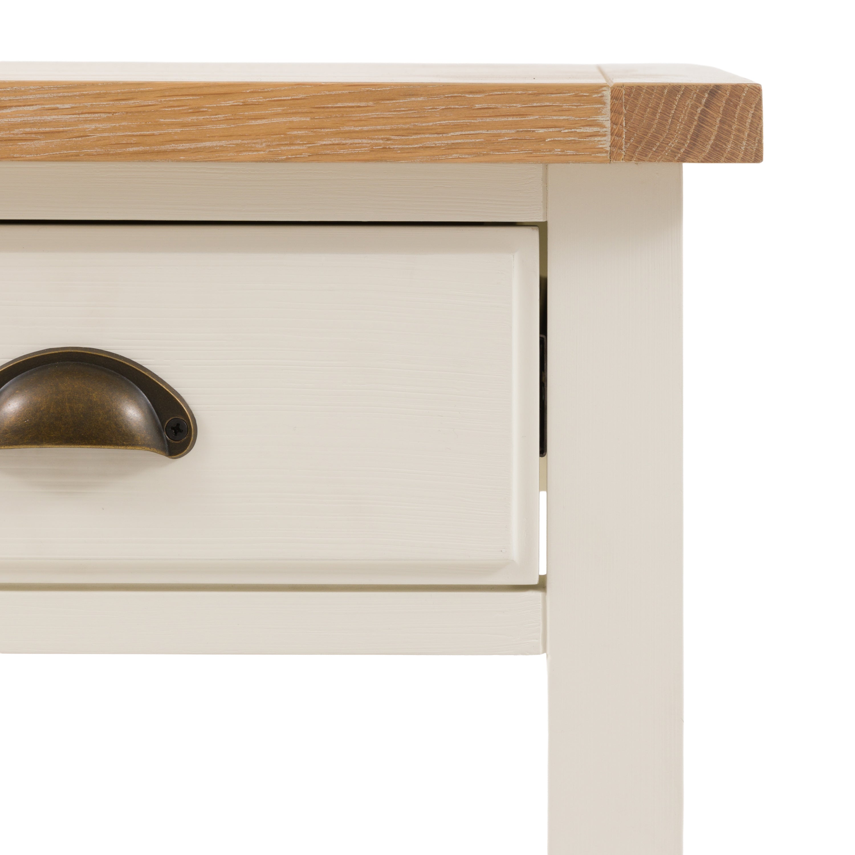 Jora White 1 Drawer / 1 Shelf Bedside Table - detail and lifestyle view 8
