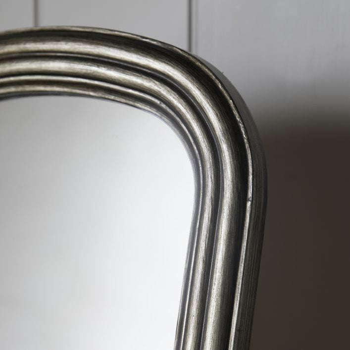 Chandler cheval mirror in antique brushed brass finish | malletandplane.com