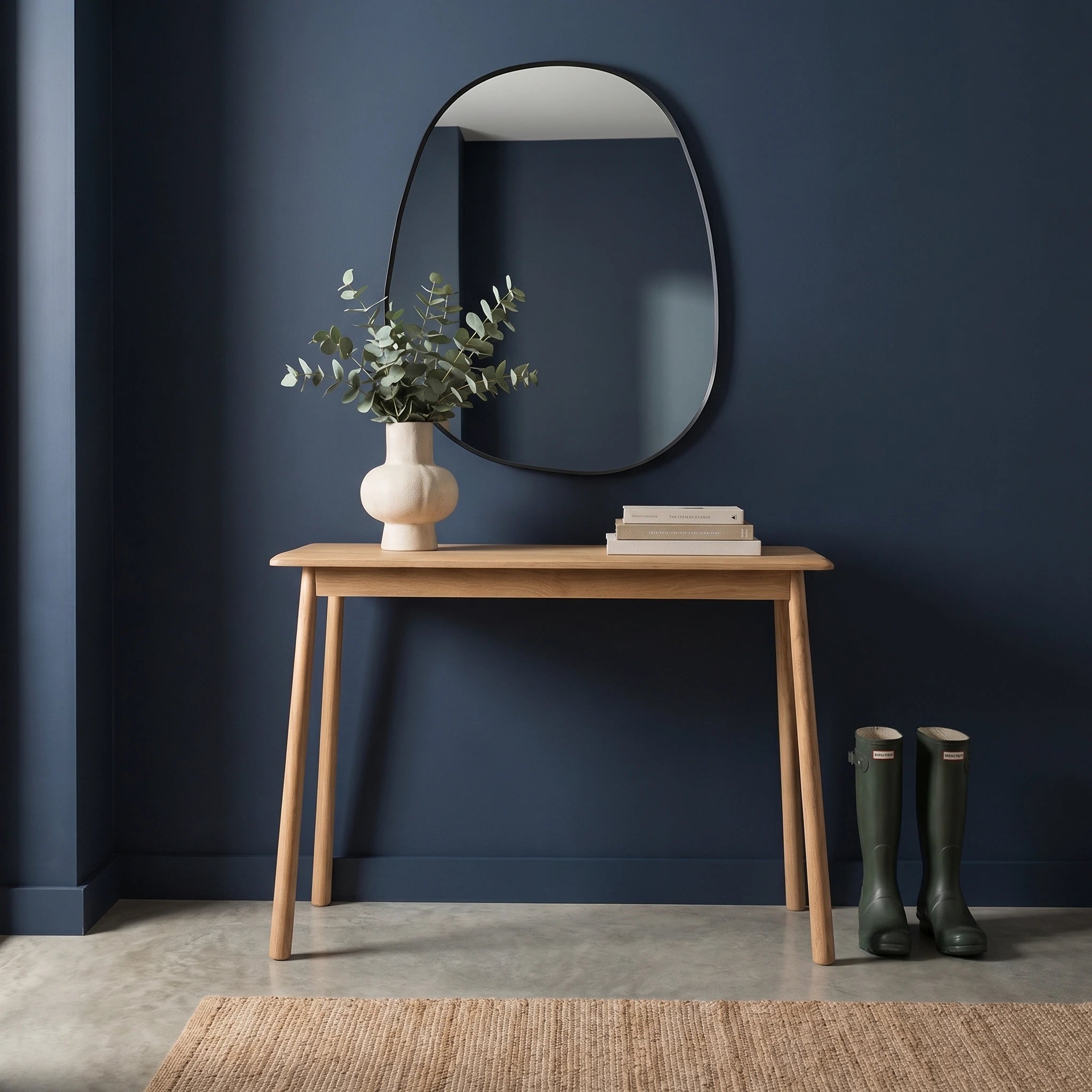 Axel natural oak console table