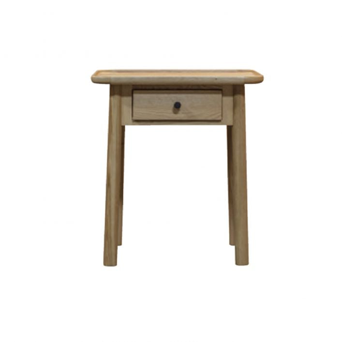 Alfie 1 drawer bedside table in natural oak finish | MalletandPlane.com