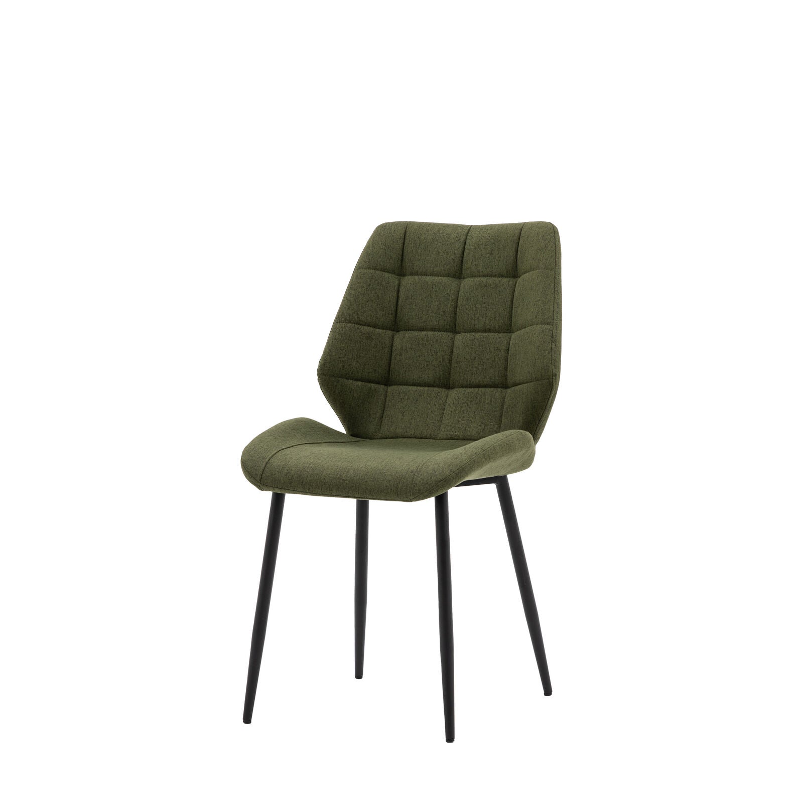 Balham set of 2 padded dining chairs in bottle green upholstery | malletandplane.com