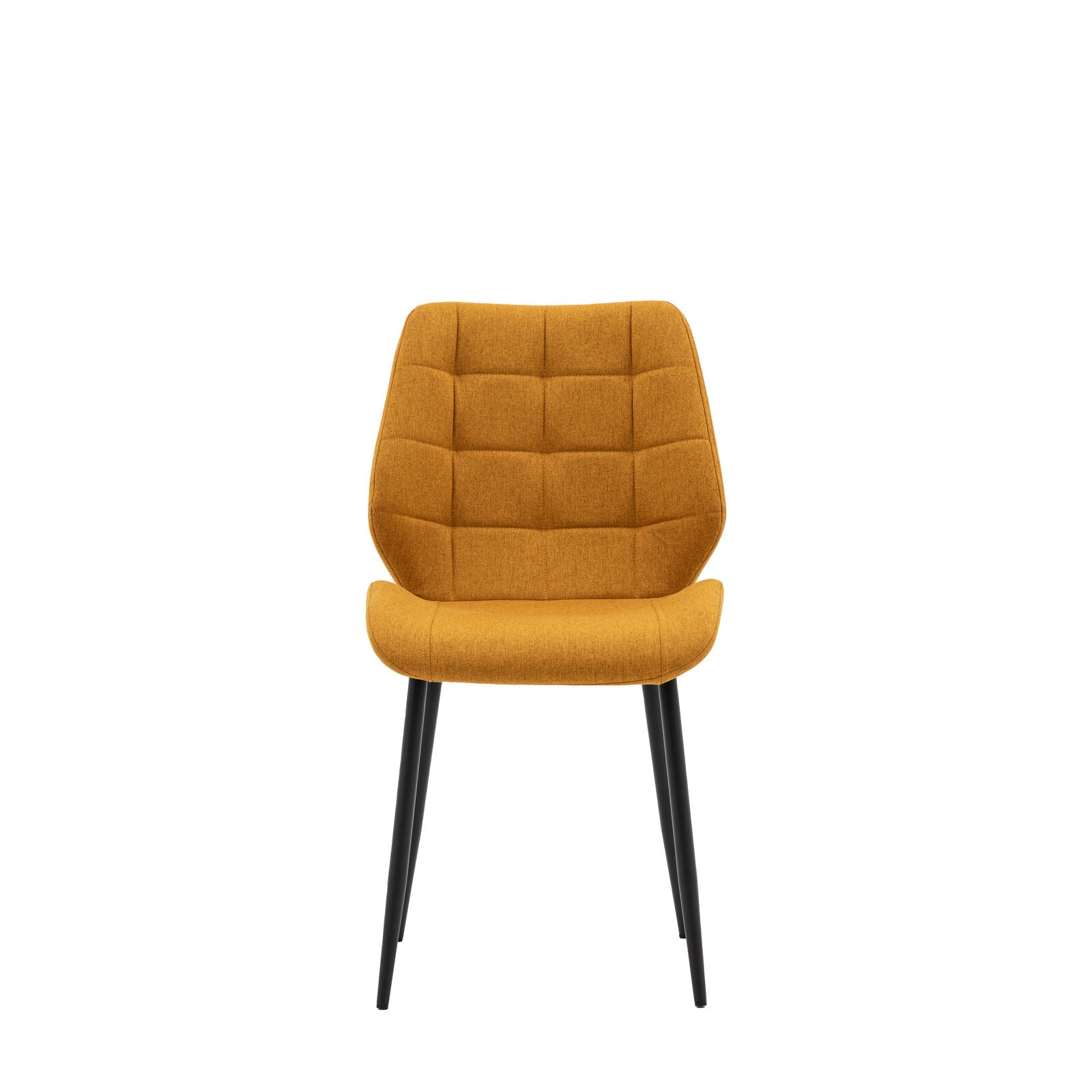 Balham set of 2 padded dining chairs in saffron upholstery | maletandplane.com