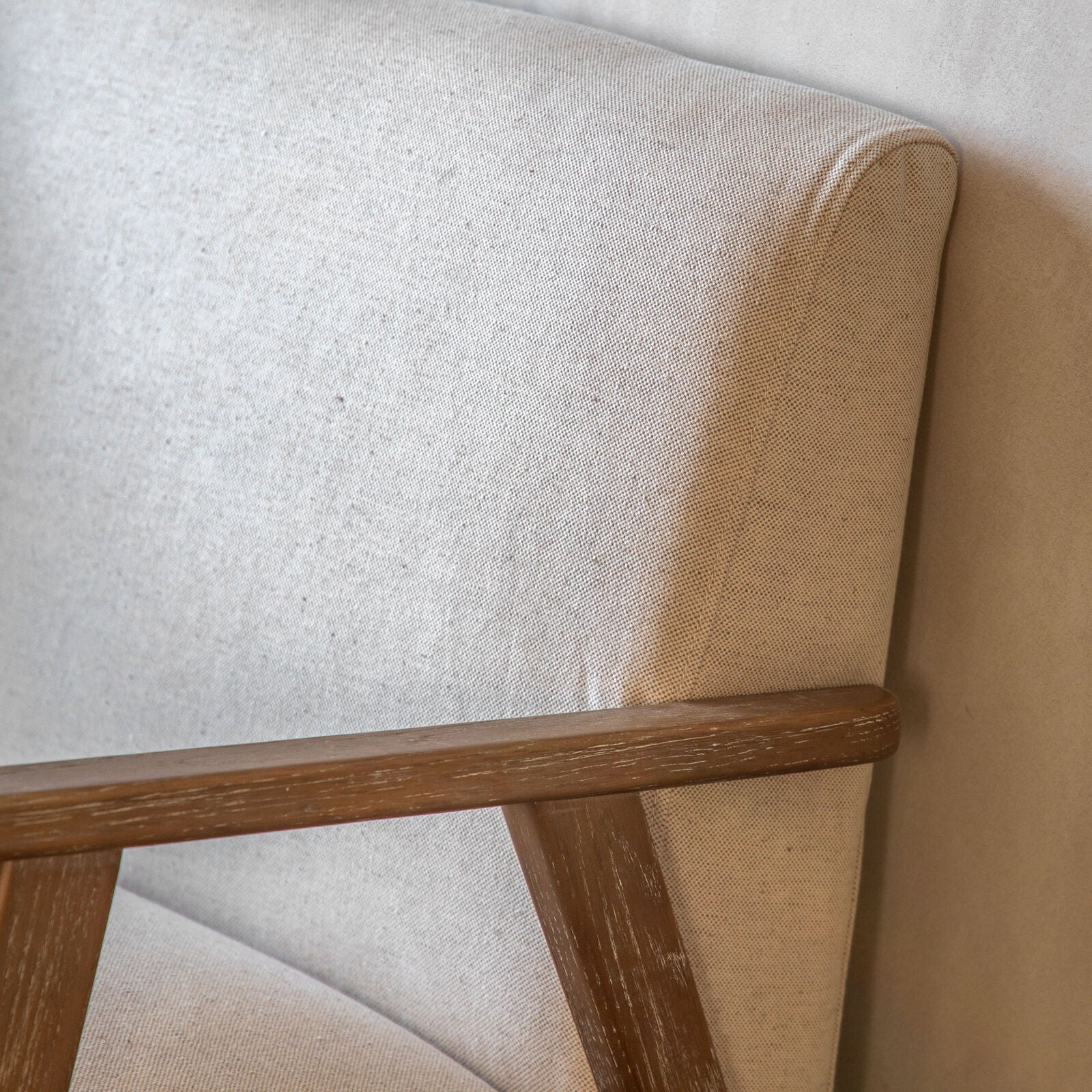 Barret mid century style 2 seat sofa in natural linen | malletandplane.com