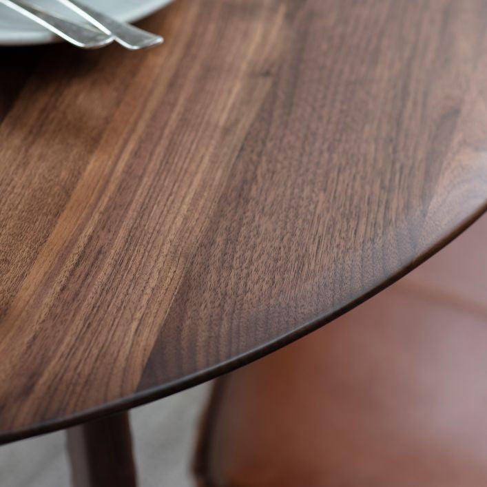 CADIZ solid walnut 4 seater round dining table | malletandplane.com