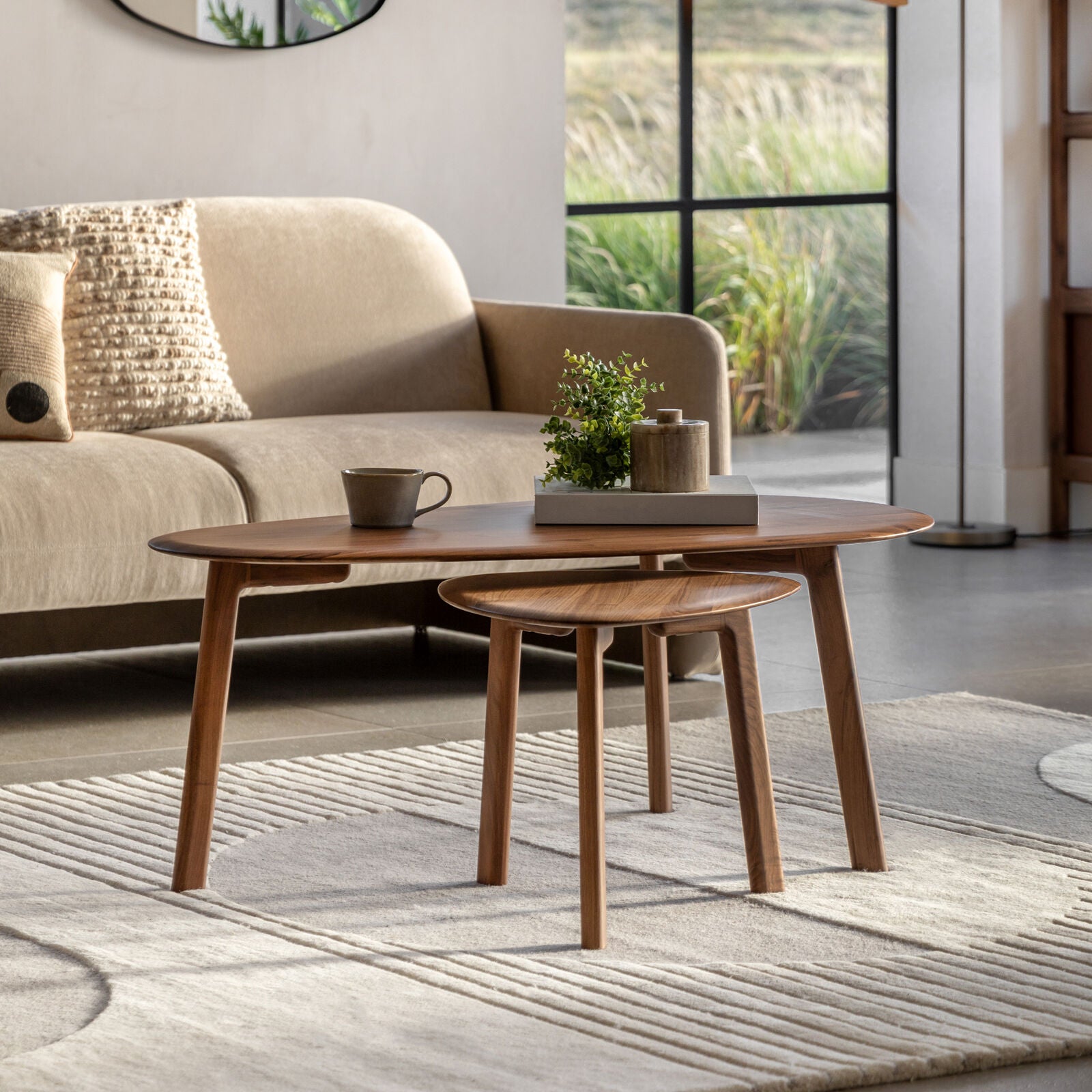 CADIZ Walnut Coffee Table Nest | malletandplane.com