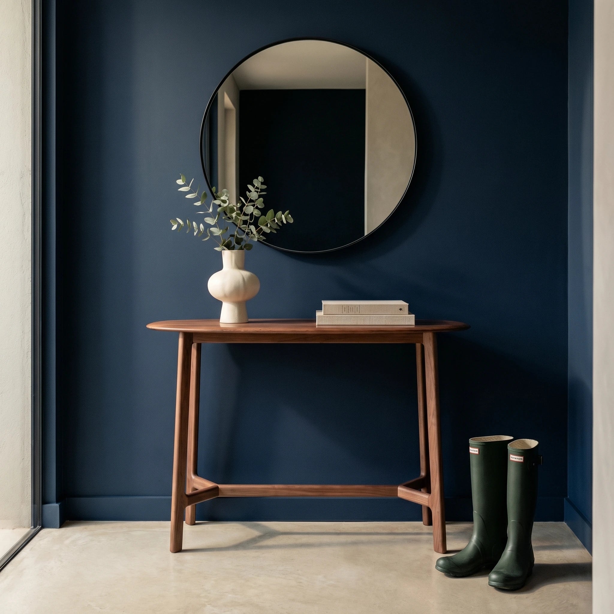 Cadiz console table in solid walnut