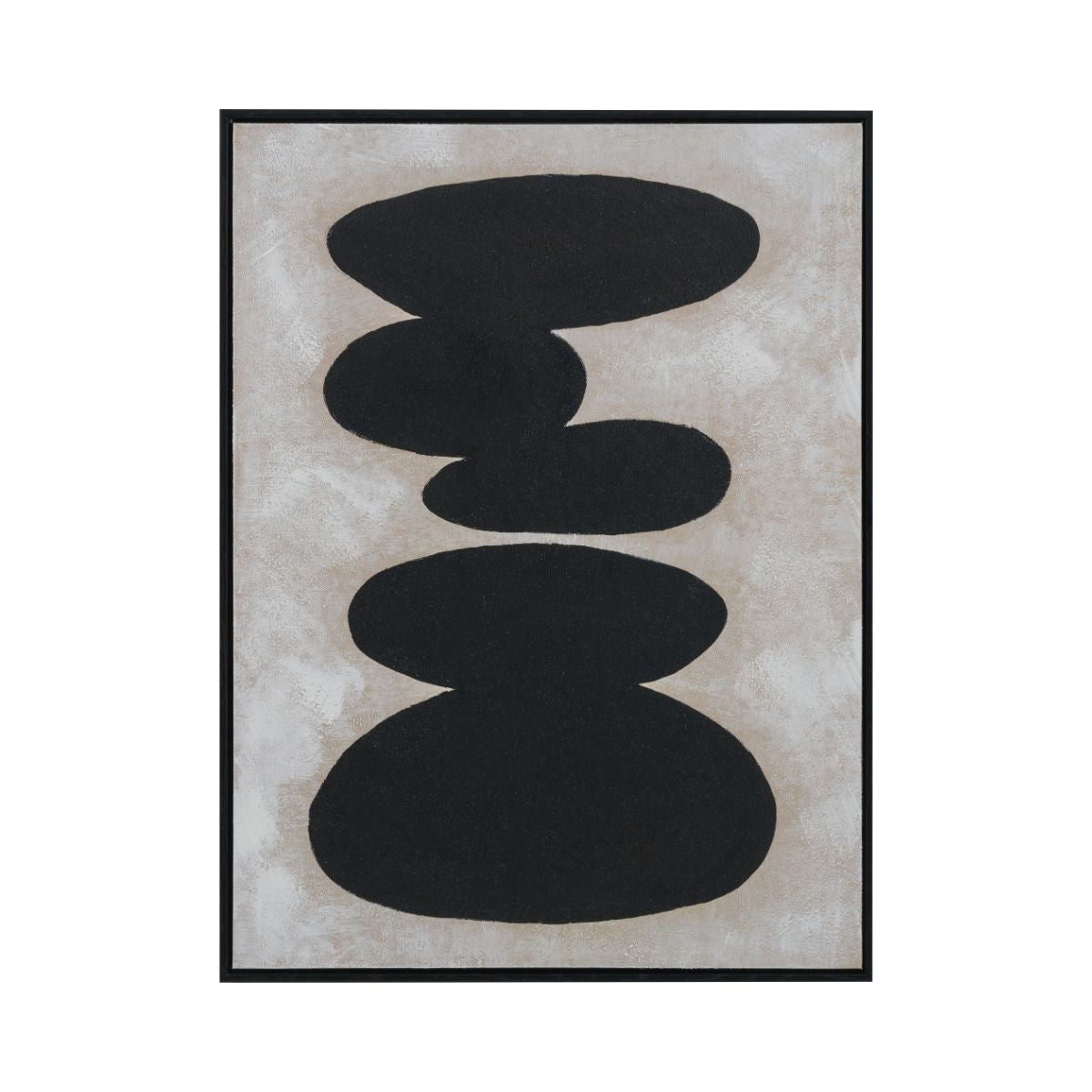 CAIRN I Framed Abstract Canvas 60x80cm