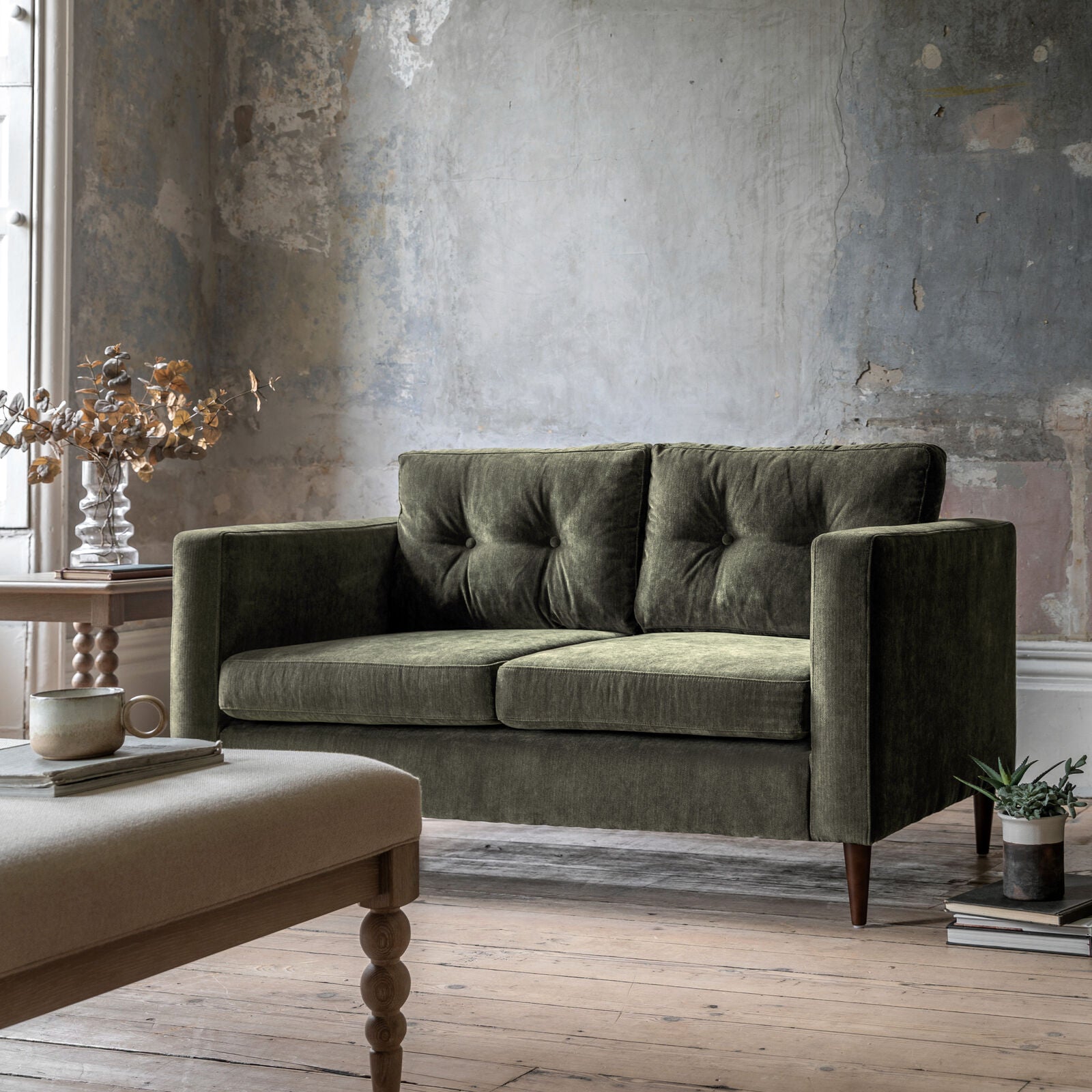 Chelsea forest green 2 seater sofa | malletandplane.com