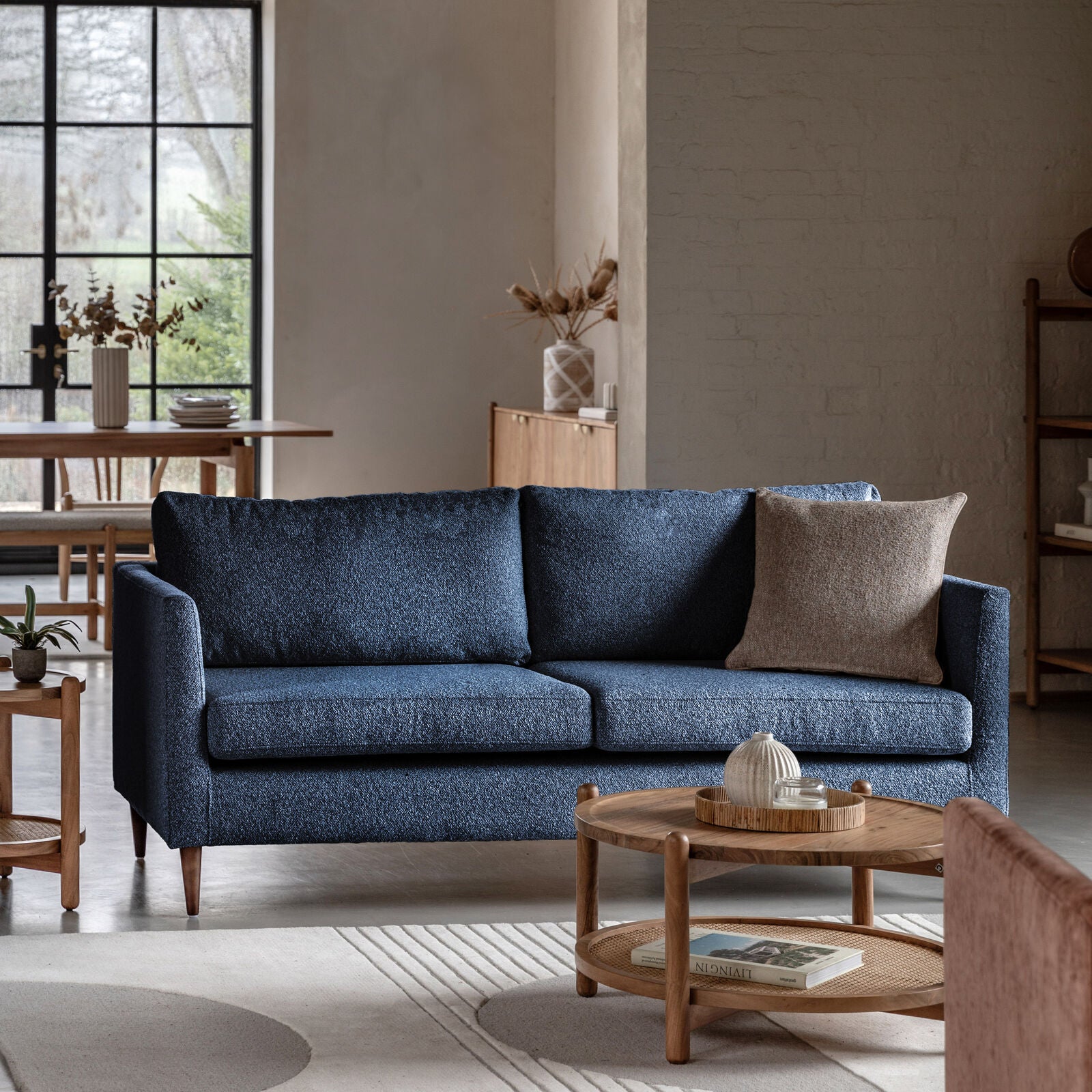 Chester contemporary style 3 seater sofa with 3 fabric options | malletandplane.com