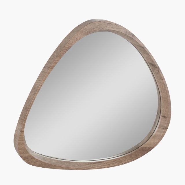 CONRAD Curved Wall Mirror – Natural Wood Effect Frame | malletandplane.com
