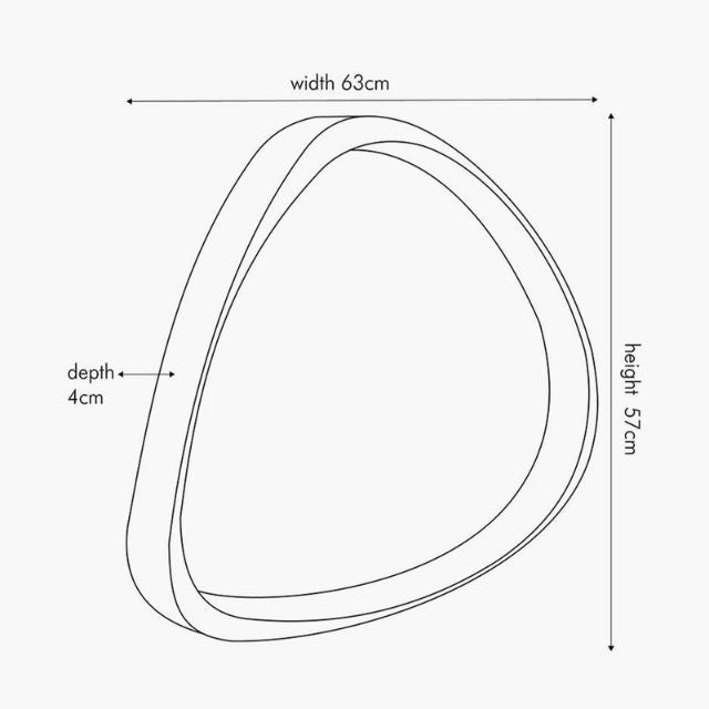 CONRAD Curved Wall Mirror – Natural Wood Effect Frame | malletandplane.com
