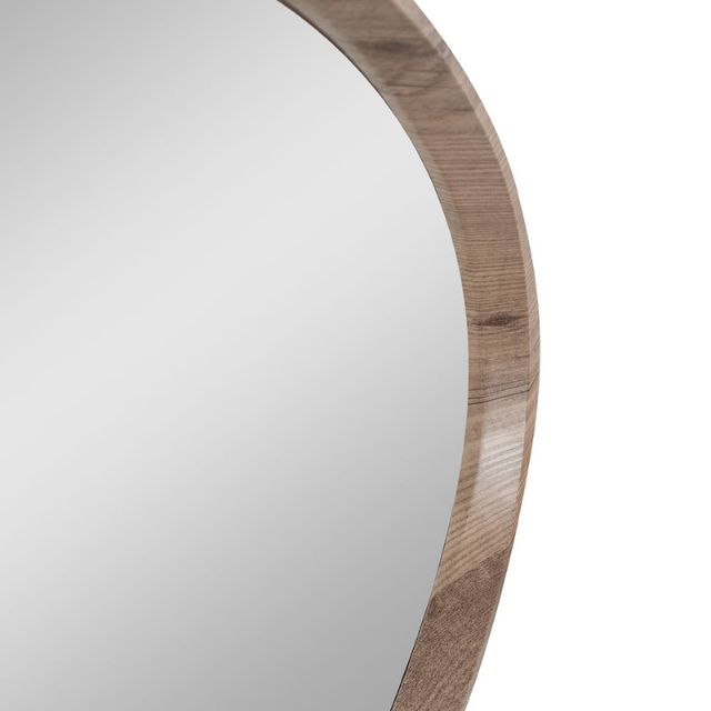 CONRAD Curved Wall Mirror – Natural Wood Effect Frame | malletandplane.com